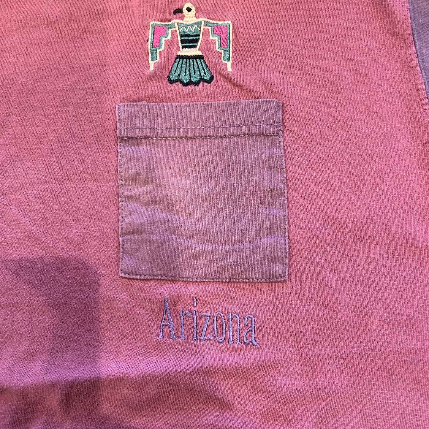 90's Hazelwoods ARIZONA ポケットTシャツ インディアンバード(XL)/A4128T-SO