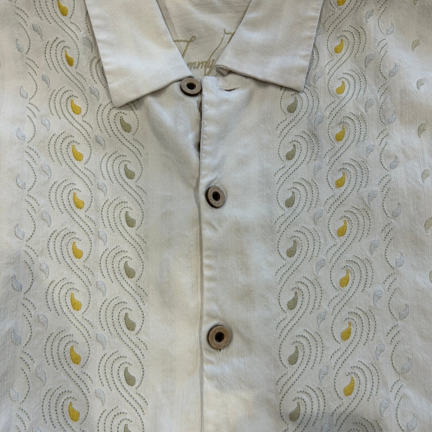 Tommy Bahama 刺繍シルクシャツ (L)/A6607SH-SO