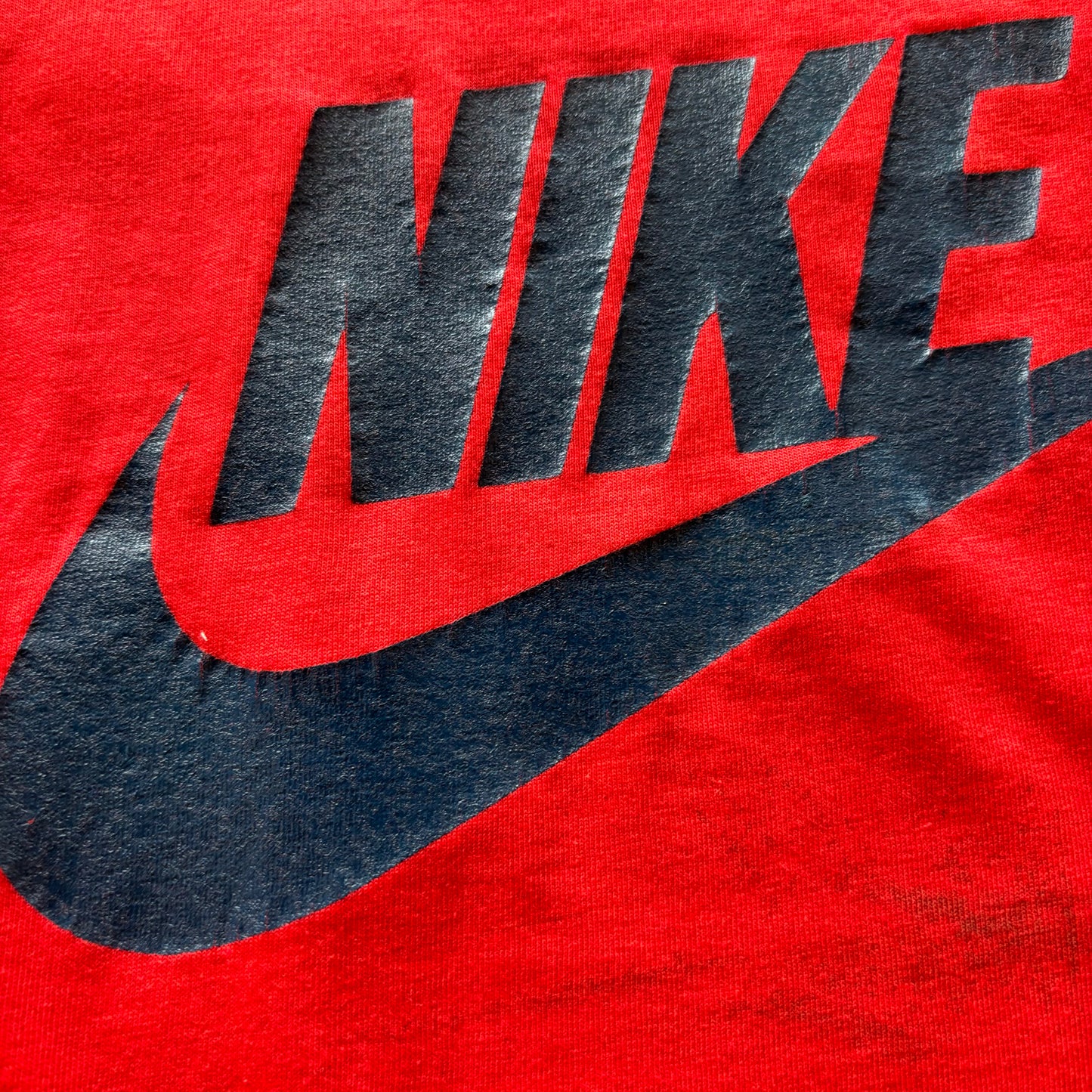 80's NIKE 紺タグ ロゴTシャツ 赤 L/A6423T-SO