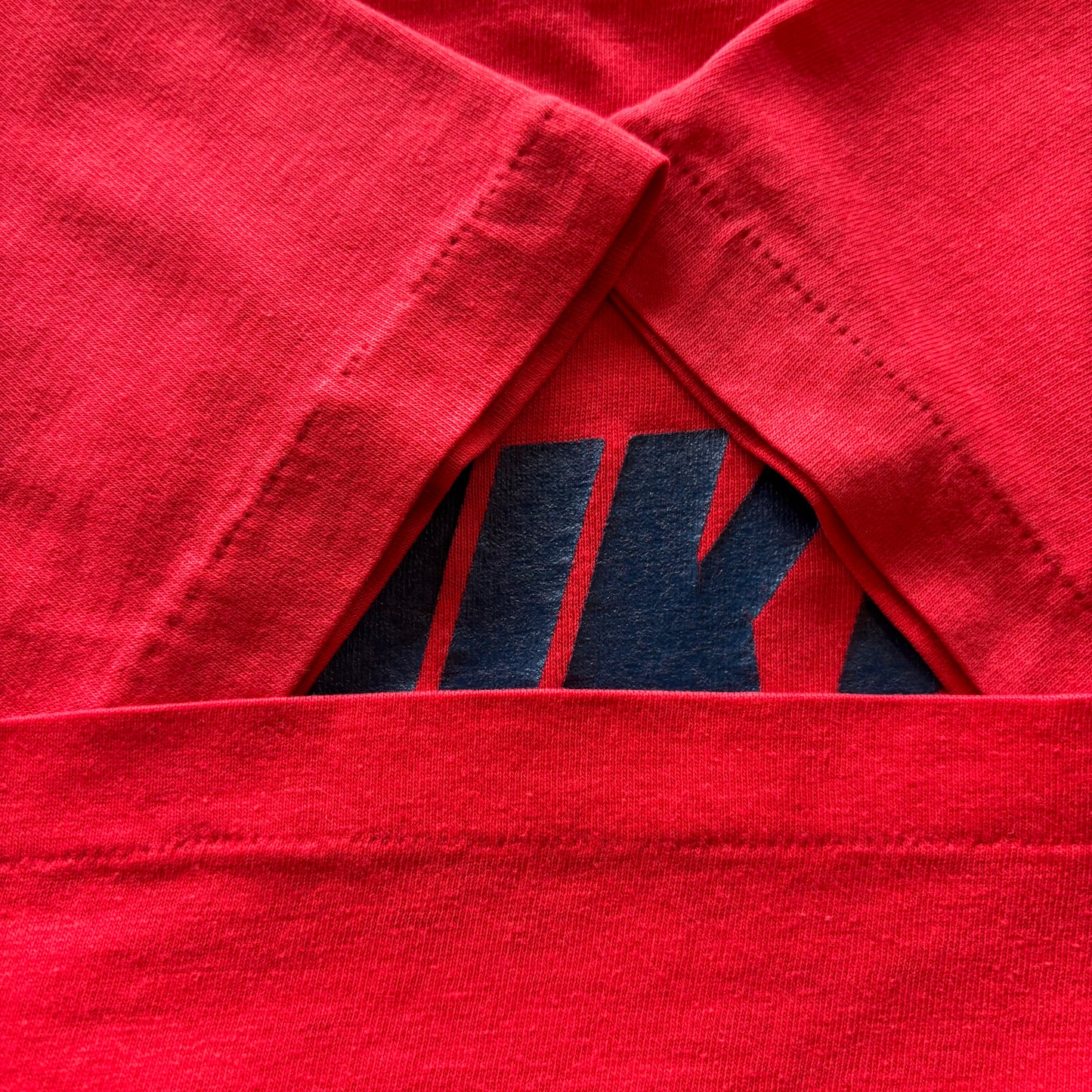 80's NIKE 紺タグ ロゴTシャツ 赤 L/A6423T-SO