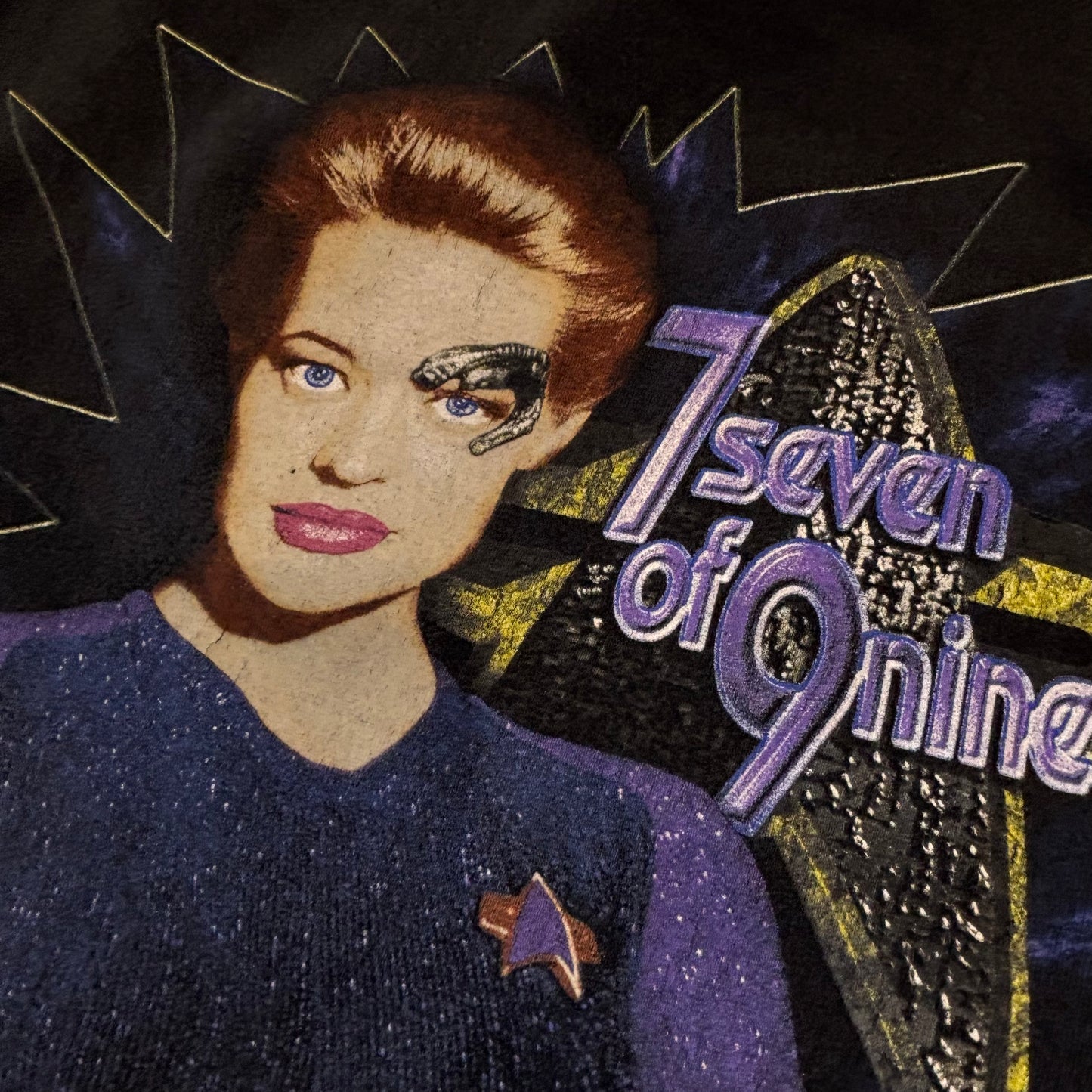 00's STAR TREK VOYAGER "7 seven of 9 nine" スタートレック セブンオブナイン Tシャツ (L)/A7263T-SO