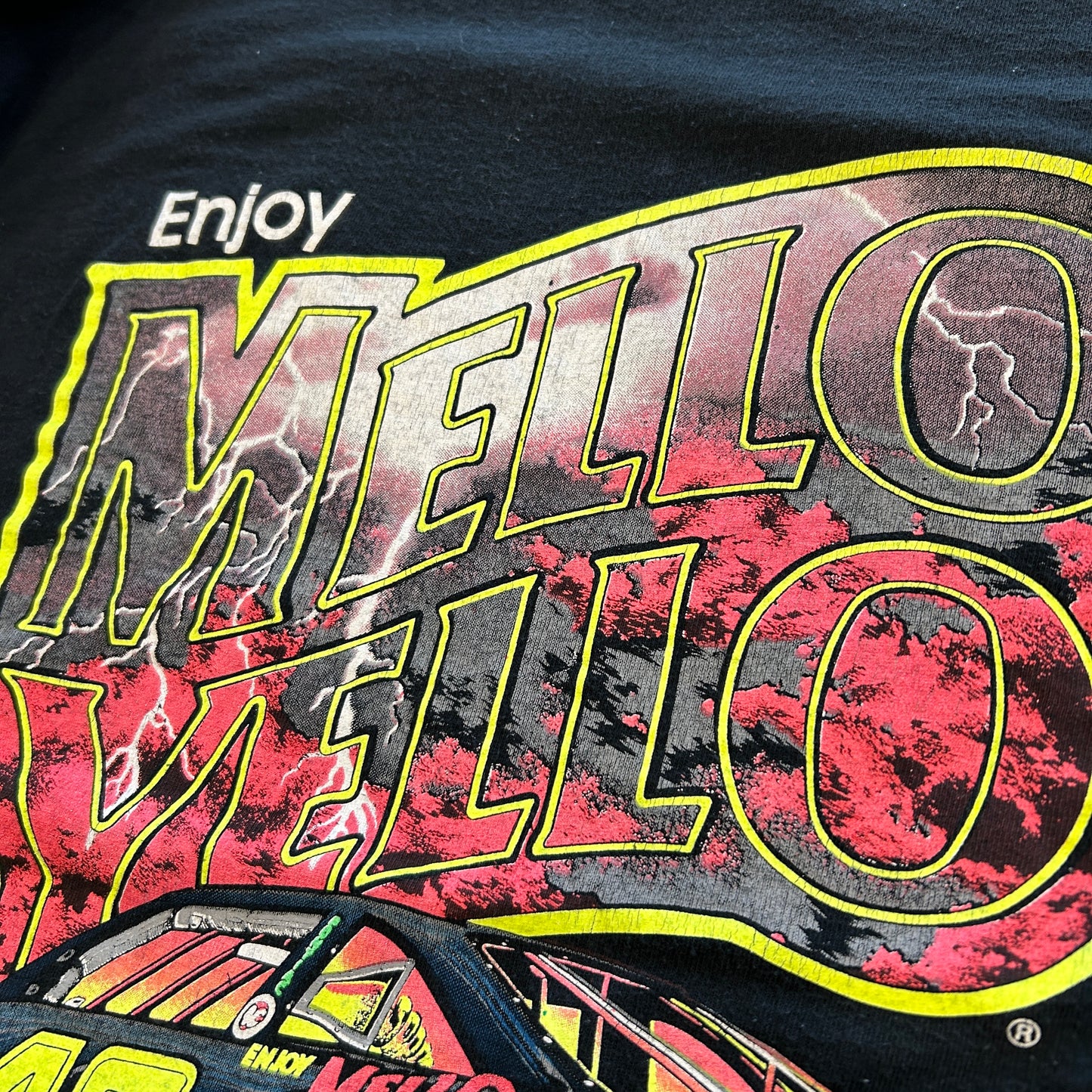 90's Nascar"Mello Yello"プリントTシャツ コカコーラ CAL CRU 黒(XL)A7322T-SO
