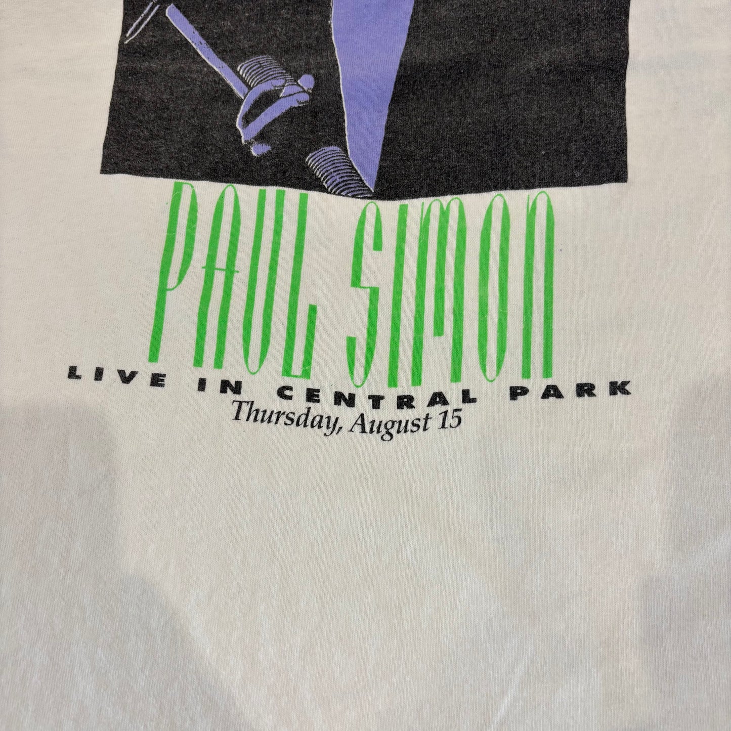 90's PAUL SIMON "LIVE IN CENTRAL PARK" ホワイト (XL)/A7258T-SO