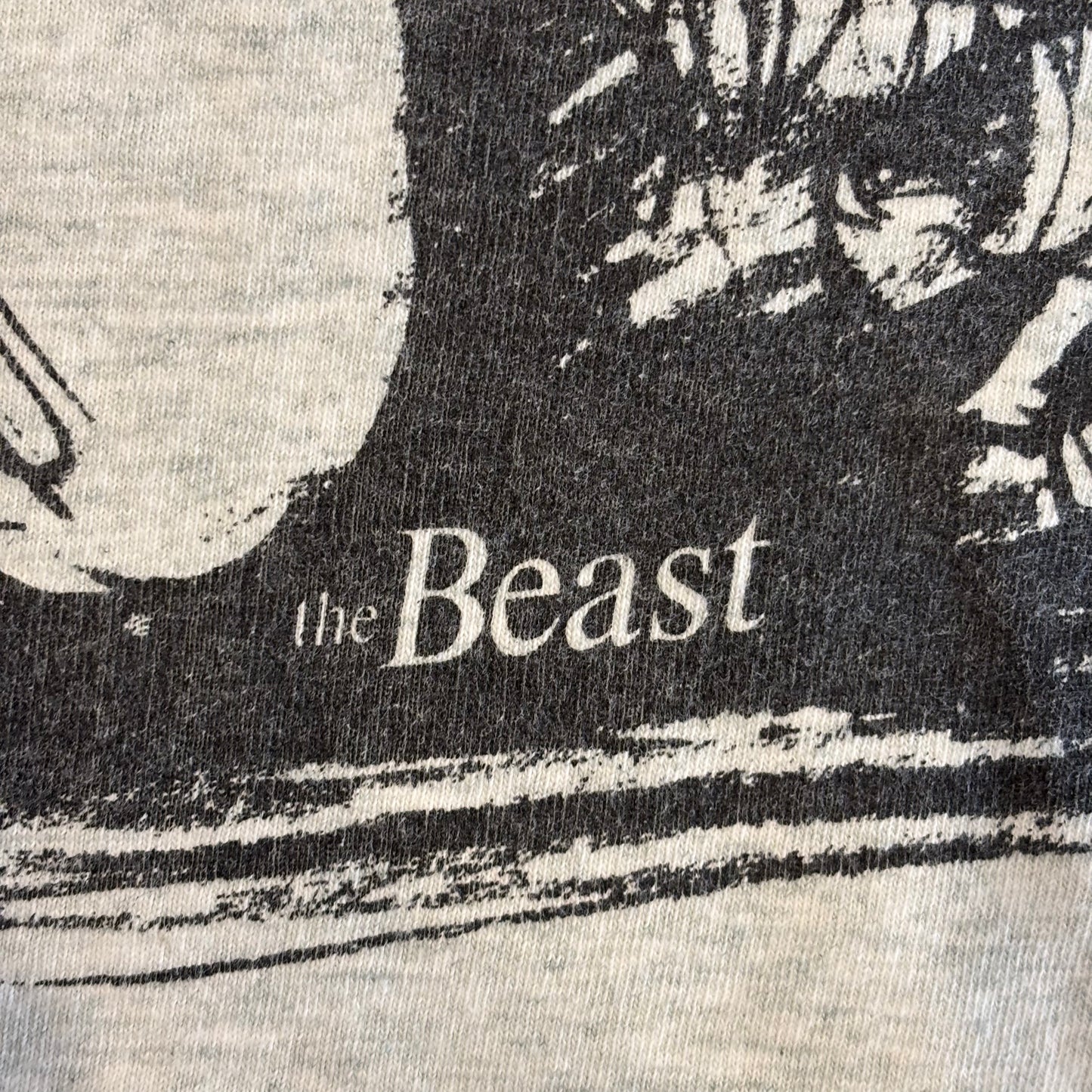 90's FRUIT OF THE LOOM 美女と野獣 アダム王子 ディズニーTシャツ 白 (L)/B2144T-SO
