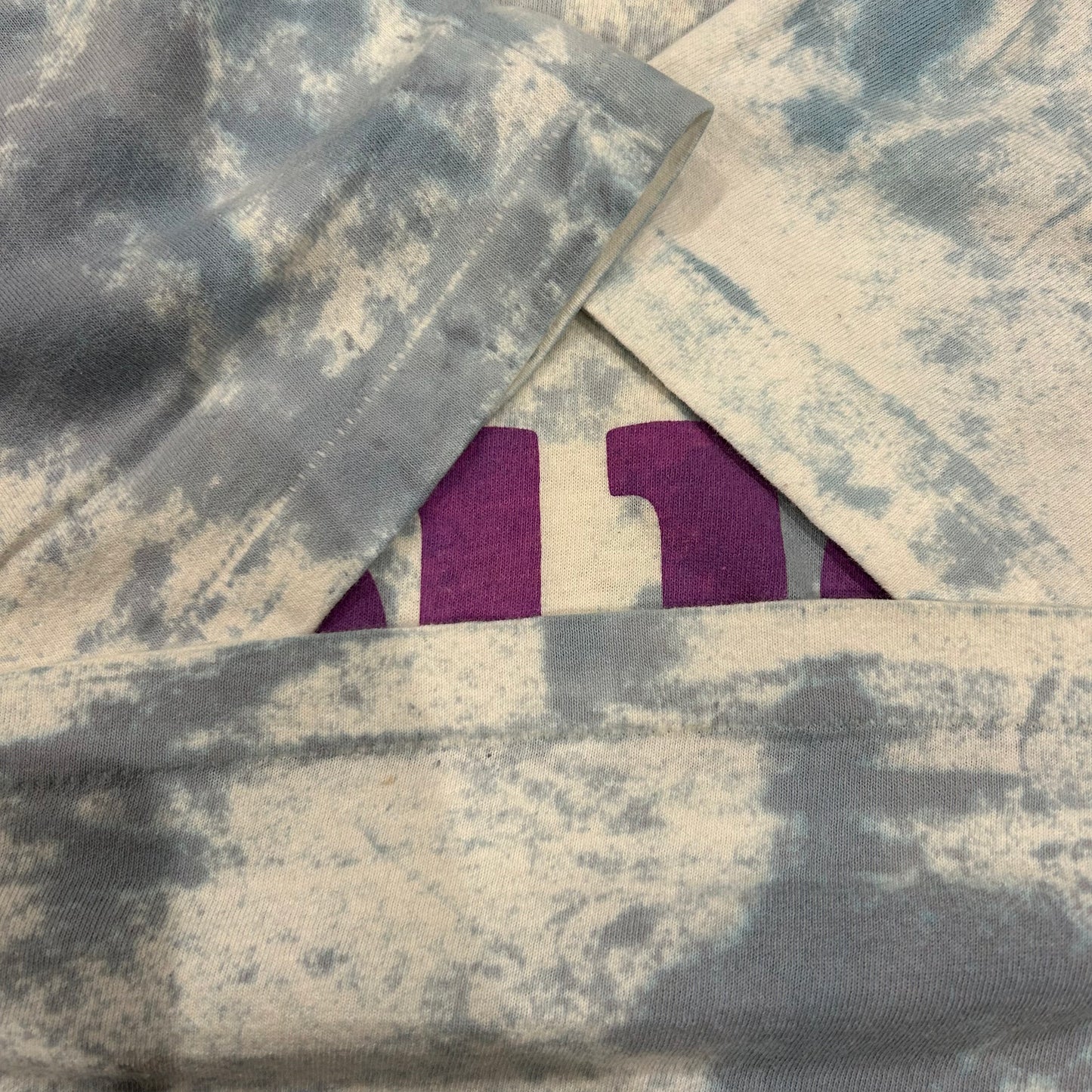 90's Fruit of the Loom BUDWEISER タイダイ 企業Tシャツ 薄青 白(L)/A4123T-SO