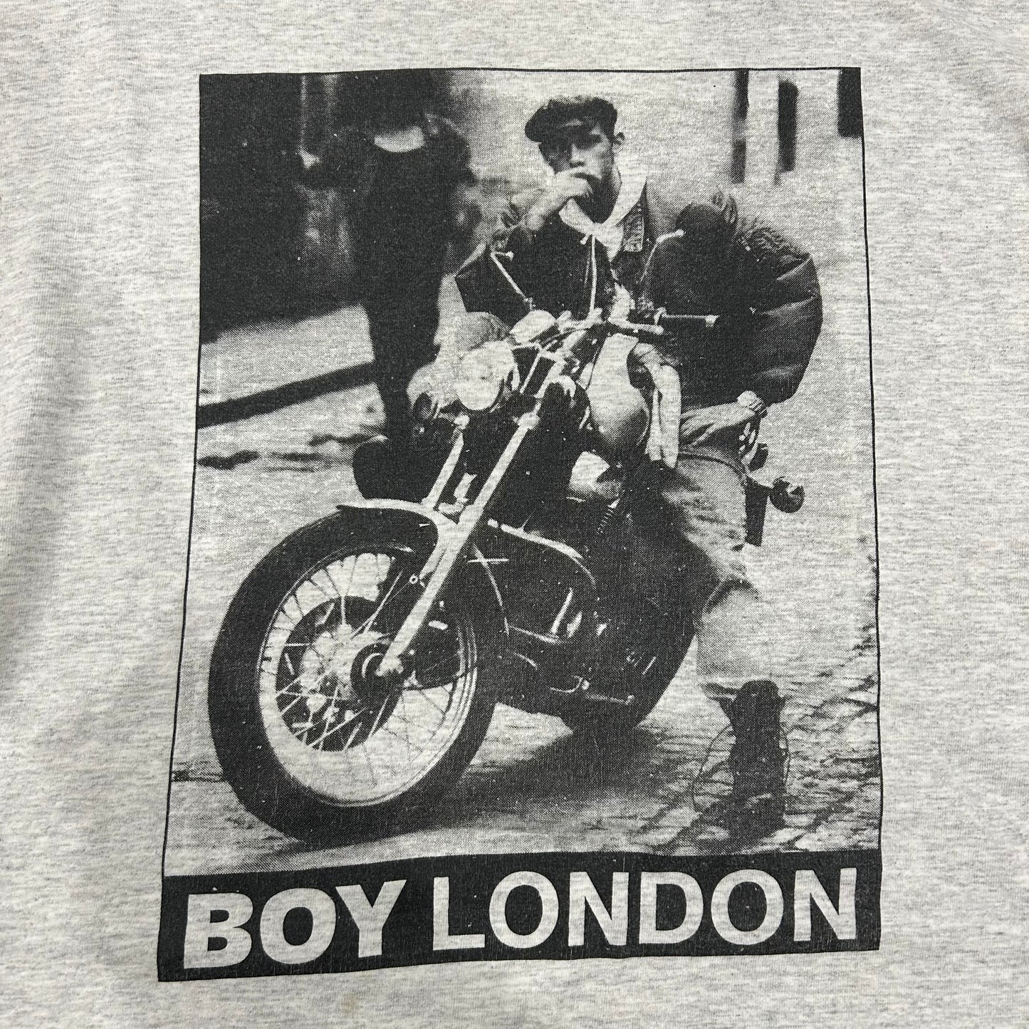 90's anvil BOY LONDON フォトプリントTシャツ グレー (L)/A2762T-SO