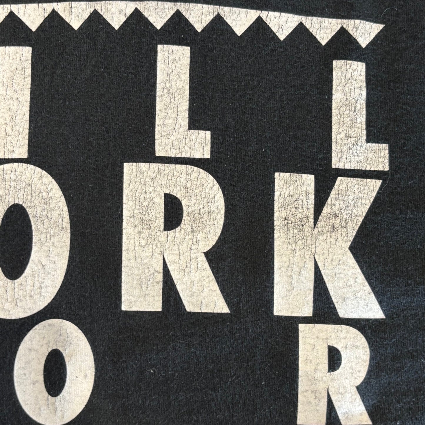 90's FRUIT OF THE LOOM "WILL WORK FOR BEER" Brew City アルコール メッセージTシャツ 黒 (XL)/B2738T-SO