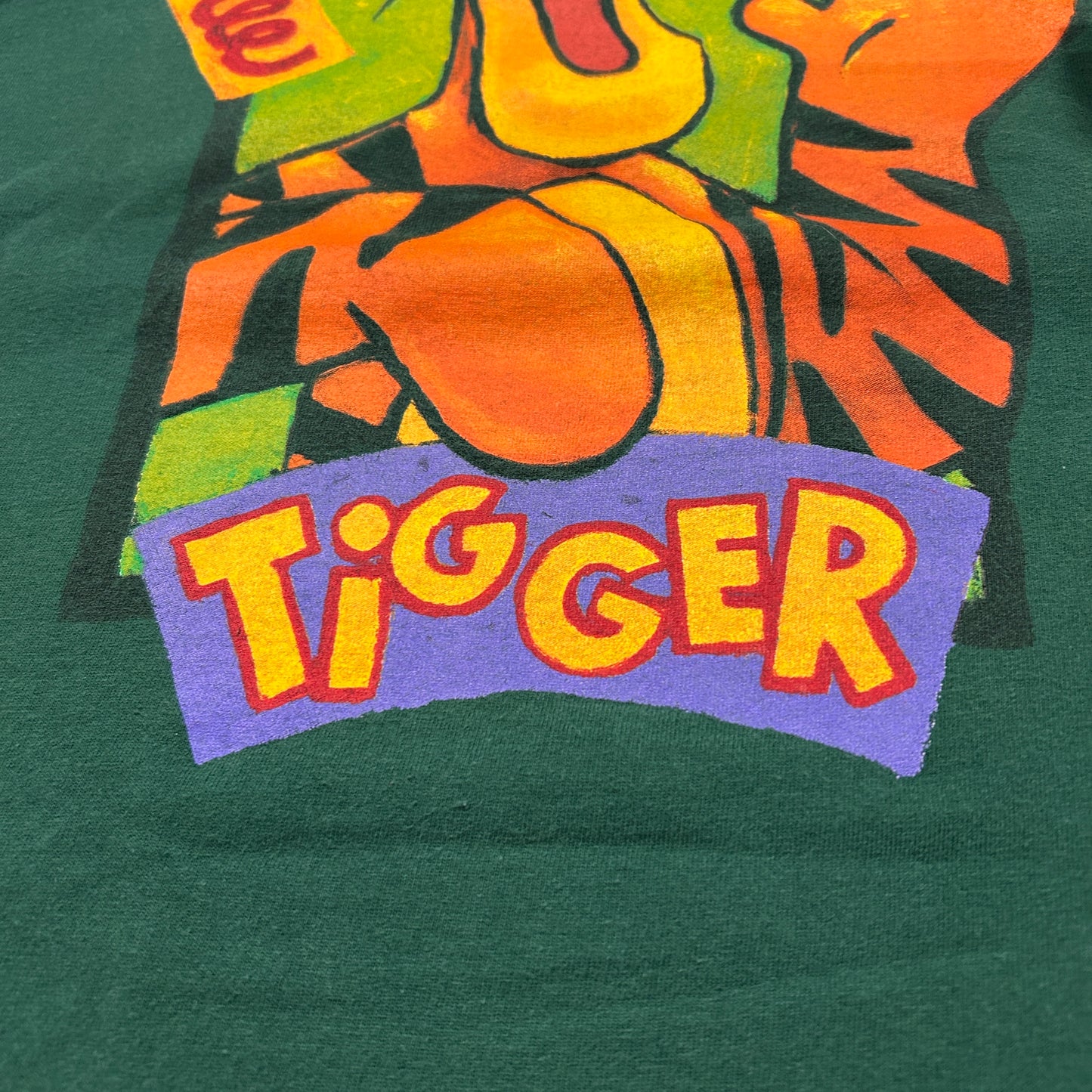 00's DISNEY MICKEY,INC TIGGER ディズニー ティガー Tシャツ グリーン (XL)/A7328T-SO