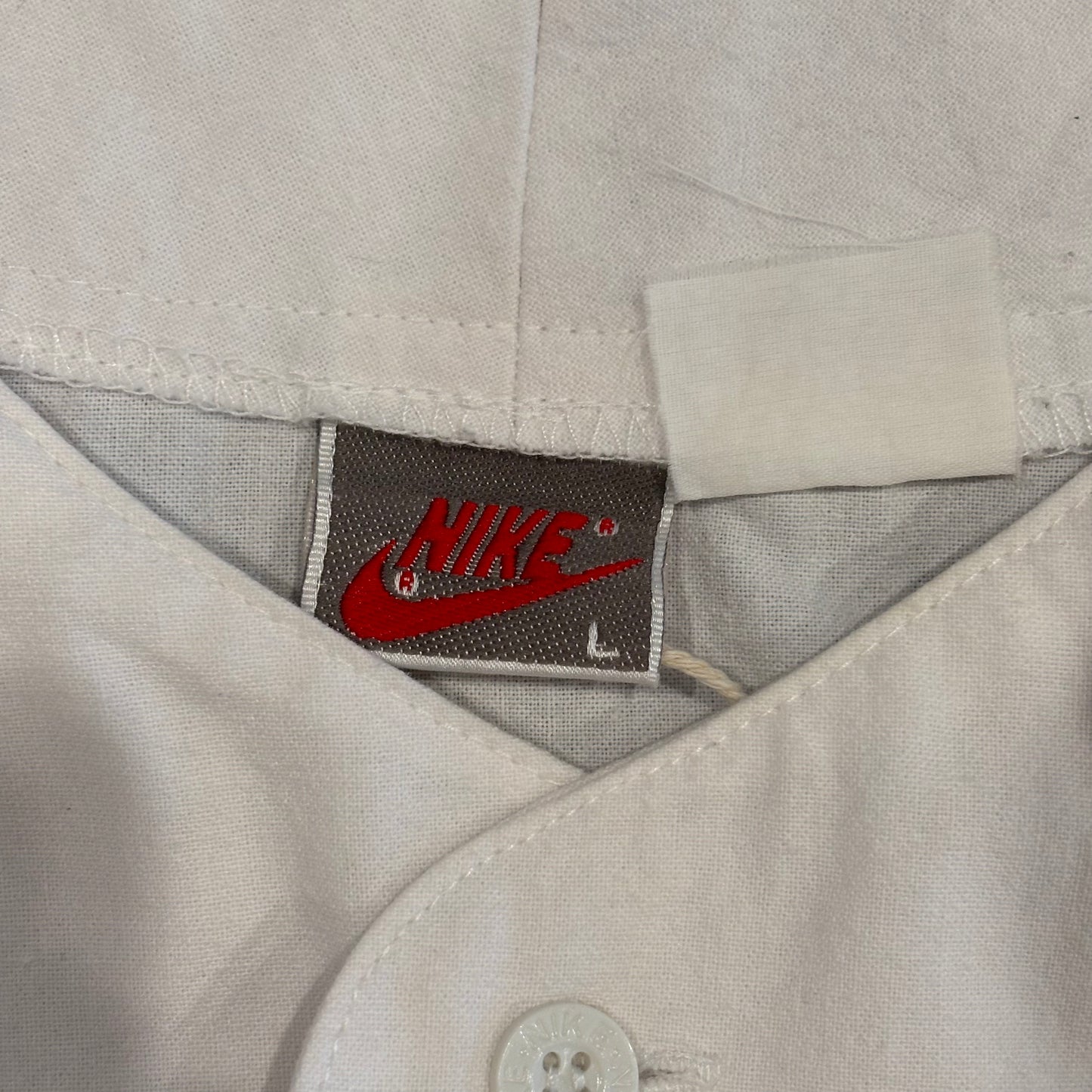 90's NIKE BOSTON ベースボールシャツ 半袖シャツ 白 (L)/B2347S-SO
