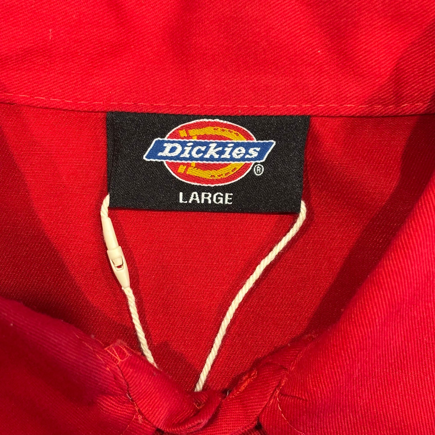 90's Dickies Twe Tone color Shirt 2色 半袖シャツ 赤黒 (L)/A3570S-SO