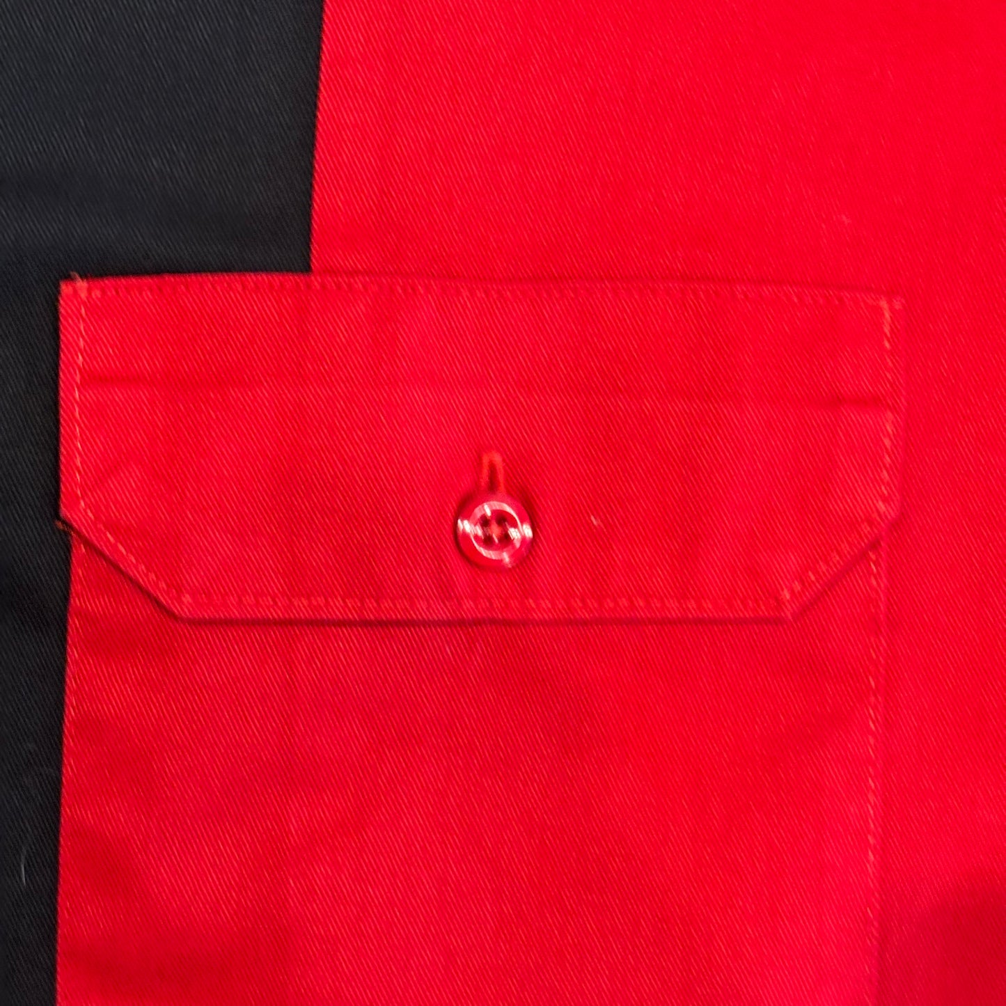 90's Dickies Twe Tone color Shirt 2色 半袖シャツ 赤黒 (L)/A3570S-SO