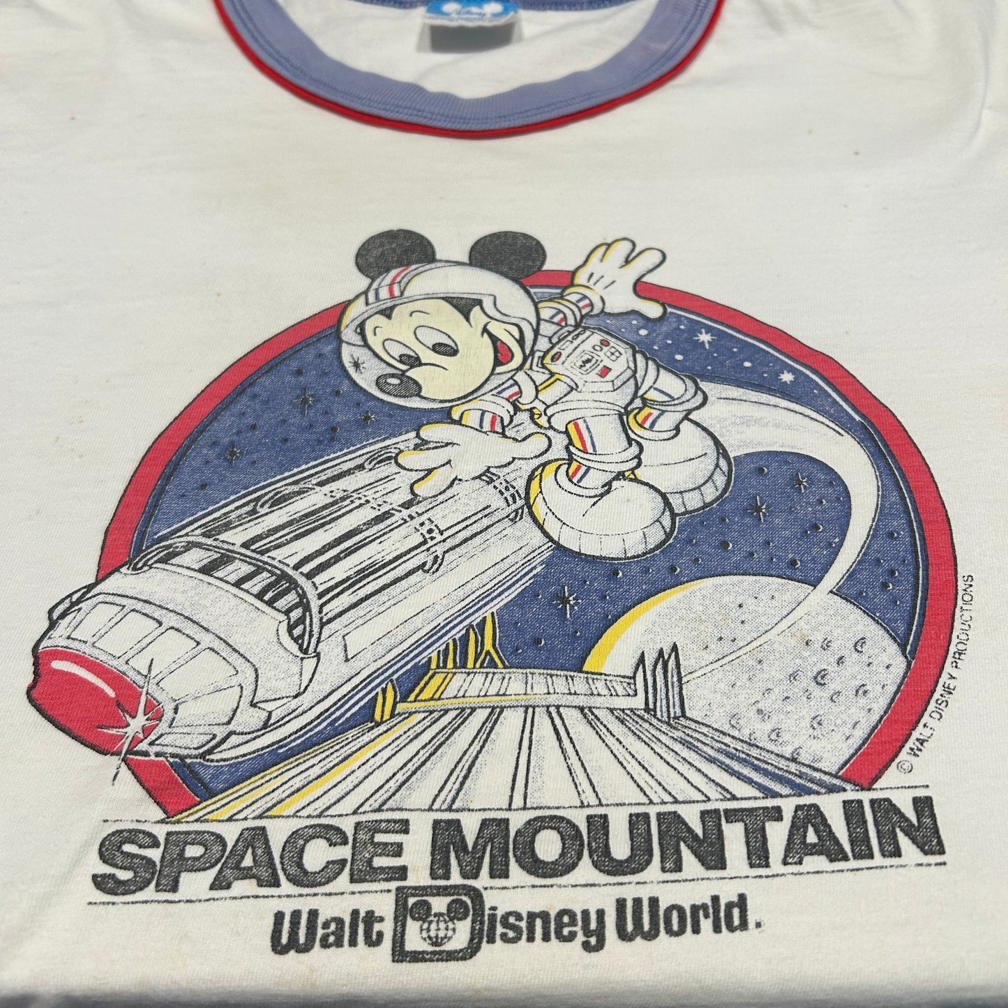 80's DISNEY SPACE MOUNTAIN MICKEY MOUSE ディズニー スペースマウンテン ミッキー Tシャツ (L)/B2735T-SO