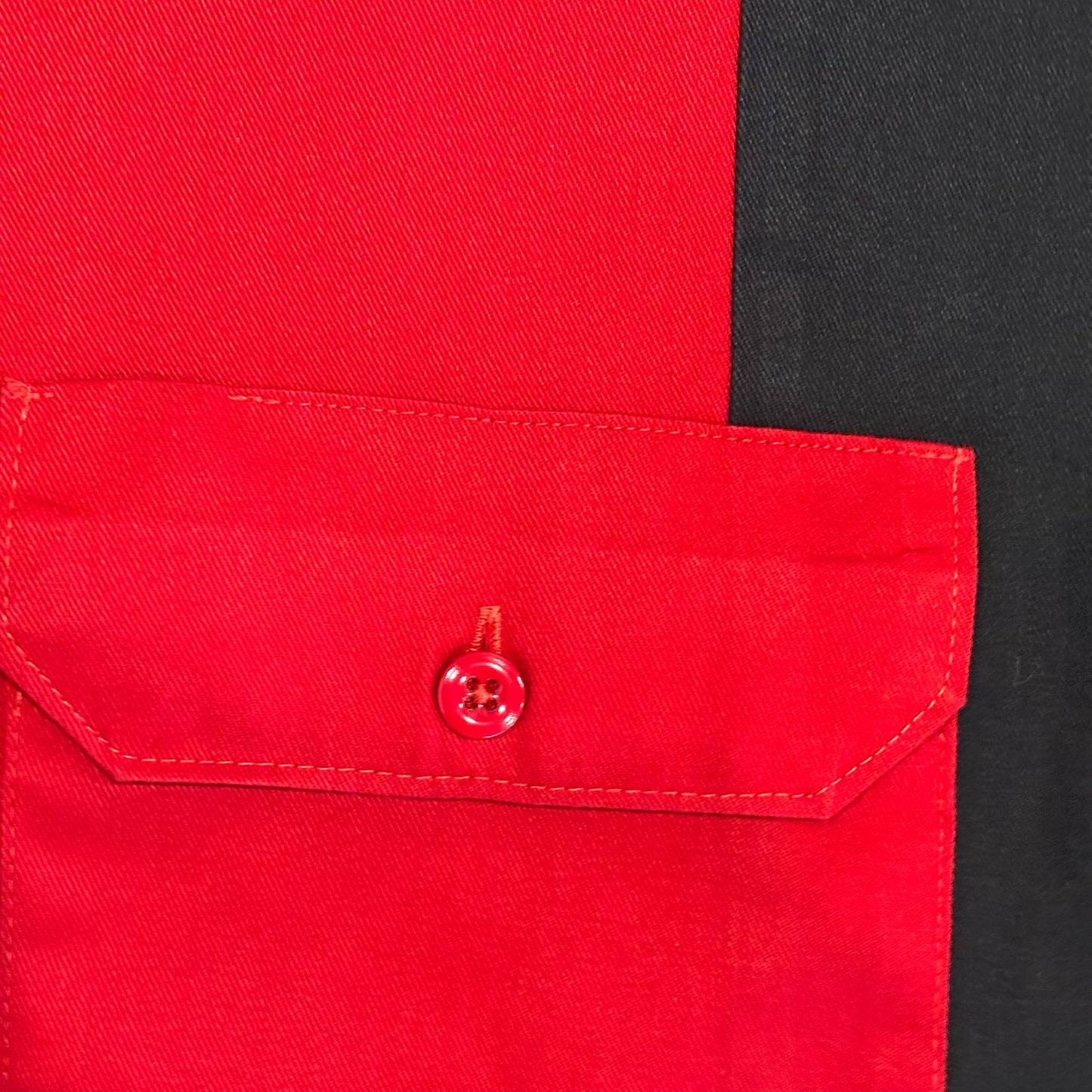 90's Dickies Twe Tone color Shirt 2色 半袖シャツ 赤黒 (L)/A3570S-SO