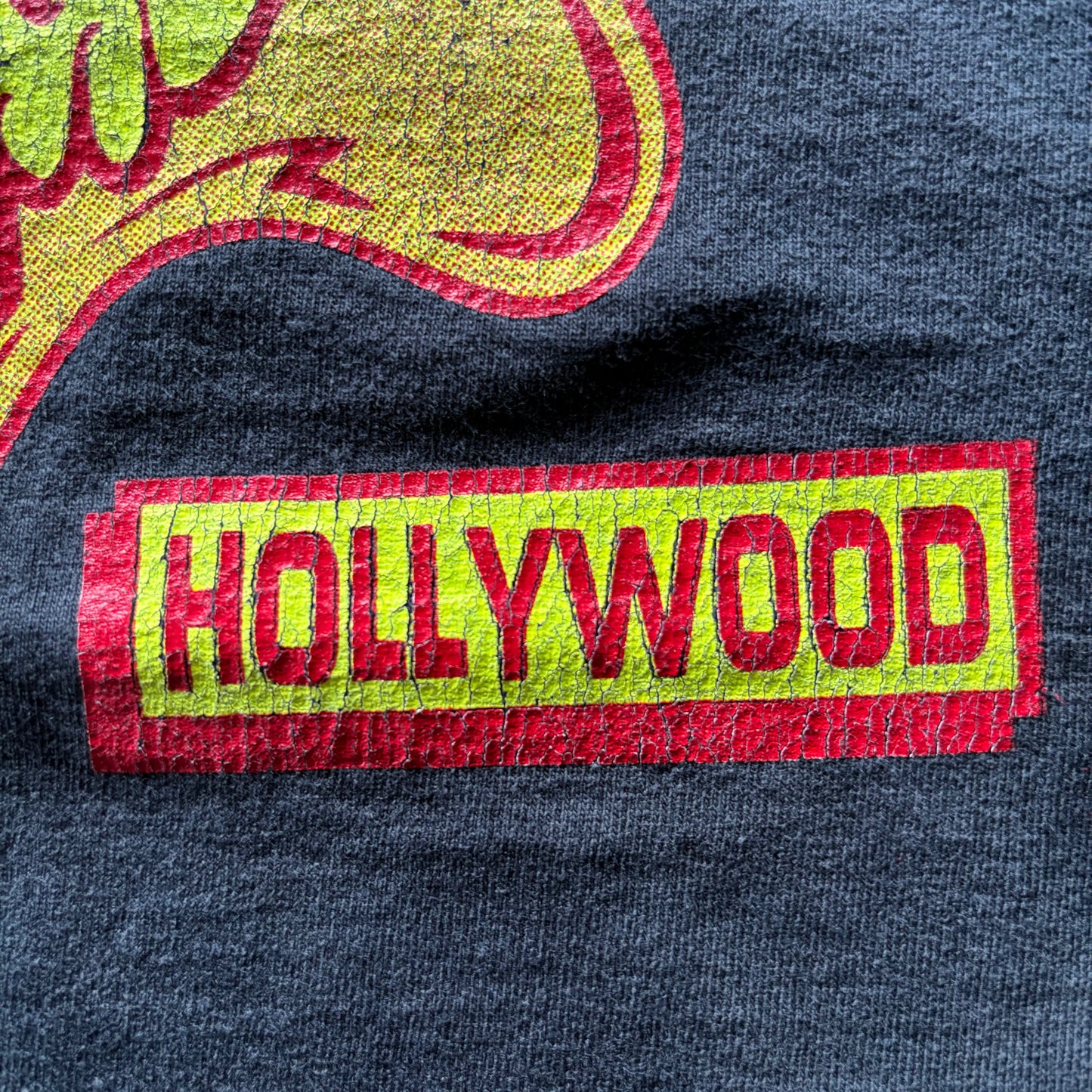 90's Hanes AMOEBA MUSIC HOLLY WOOD 企業 プリントTシャツ 黒 XL/B2747T-SO
