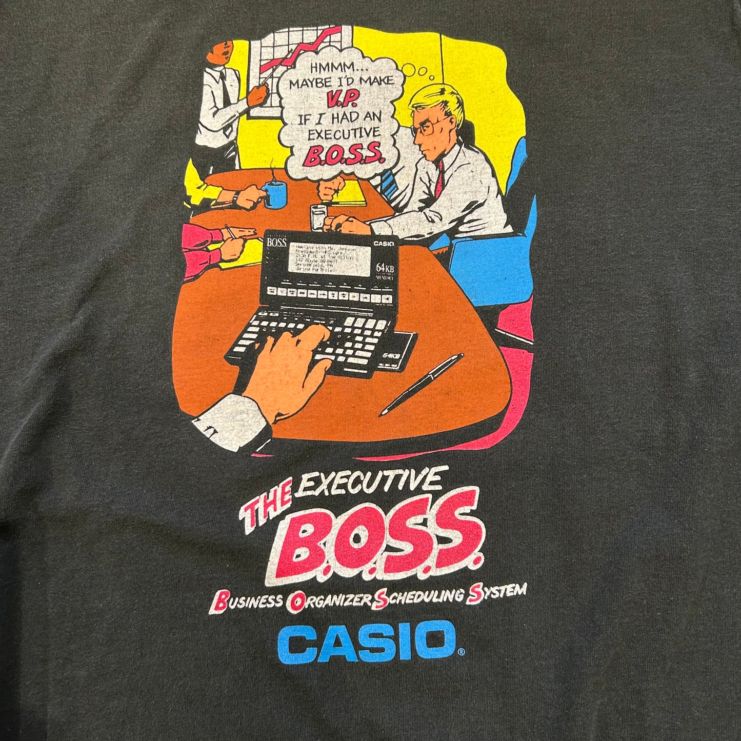 90's CASIO "B.O.S.S" デバイス 企業Tシャツ (XL)/A2766T-SO