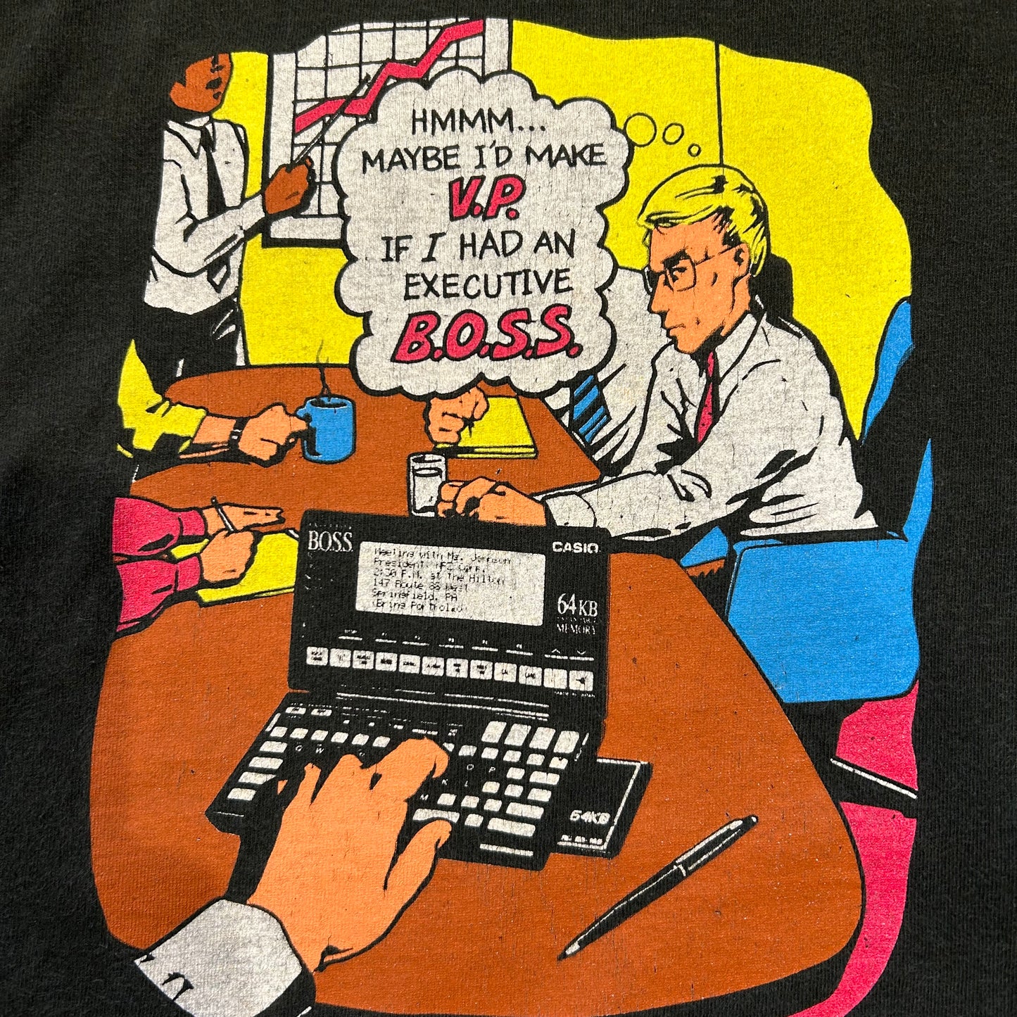90's CASIO "B.O.S.S" デバイス 企業Tシャツ (XL)/A2766T-SO