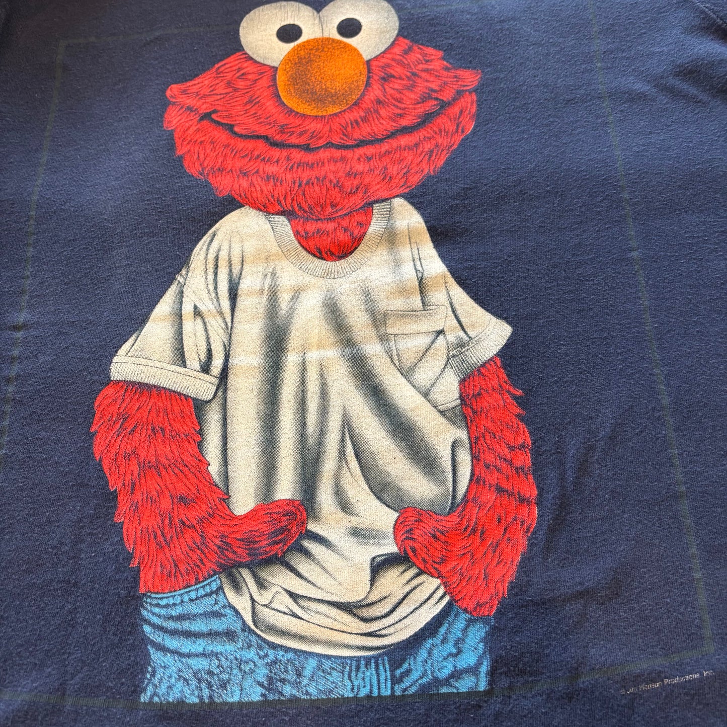 90's Changes セサミストリート ELMO WEAR 半袖Tシャツ ネイビー M/B2743T-SO