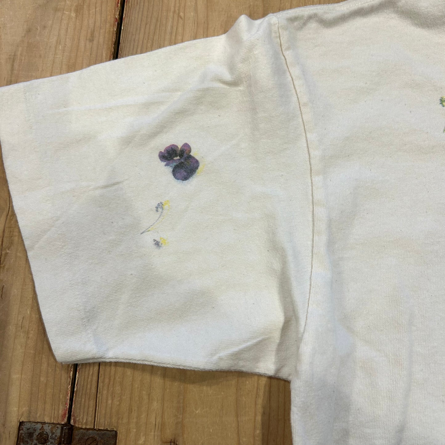 90's rel・e・vant・products Pots & Pansies パンシー 花 プリントTシャツ(L)/A3085T-S