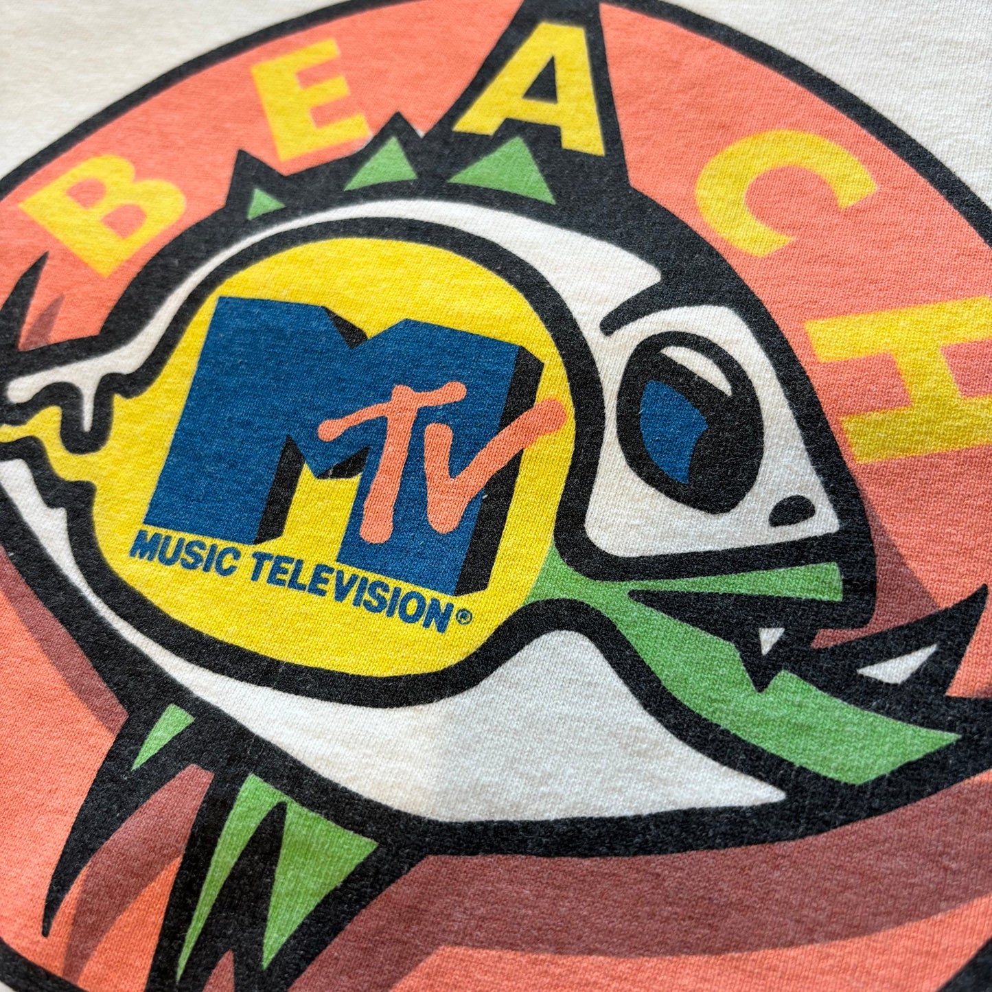 90's ALL SPORT MTV Trident SUGARLESSGUM 企業 プリントTシャツ 白 XL/B2526T-SO