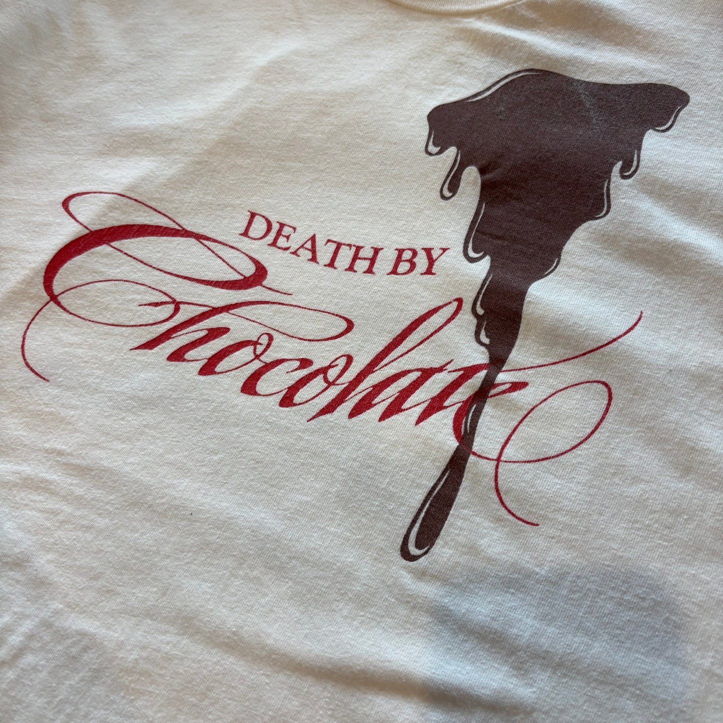90's Hanes DEATH BY Chocolate THE TRELLIS CAFE.RESTAURANT&GRILL 企業Tシャツ 白 XL/A3837T-SO