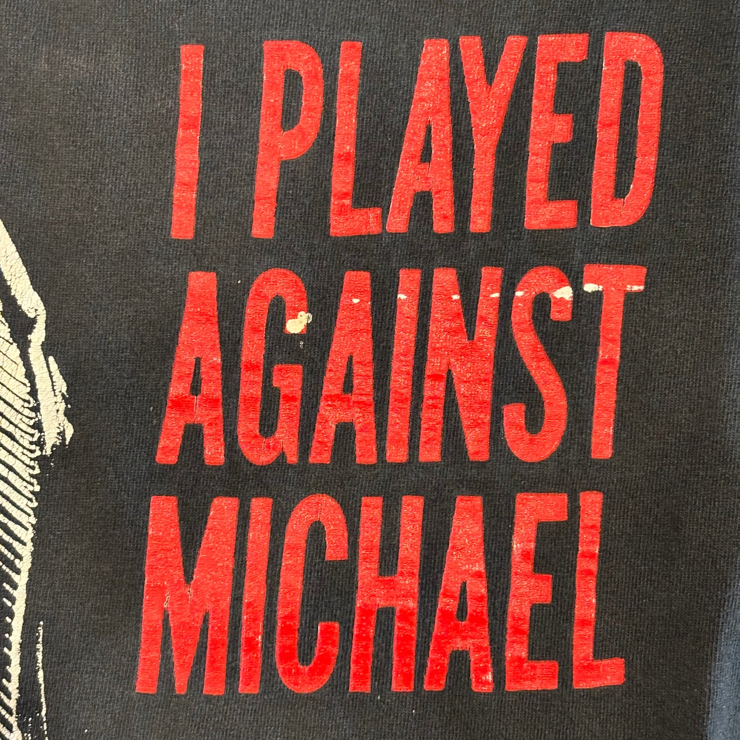 90's BELTON "I PLAYED AGAINST MICHAEL" マイケル・ジョーダン Tシャツ 黒 (XL)/A7282T-SO