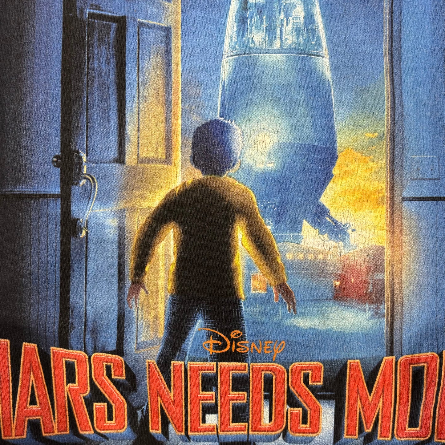 00's ALSTYLE MARS NEEDS MOMS SF ディズニーTシャツ 黒 (XL)/A7281T-SO