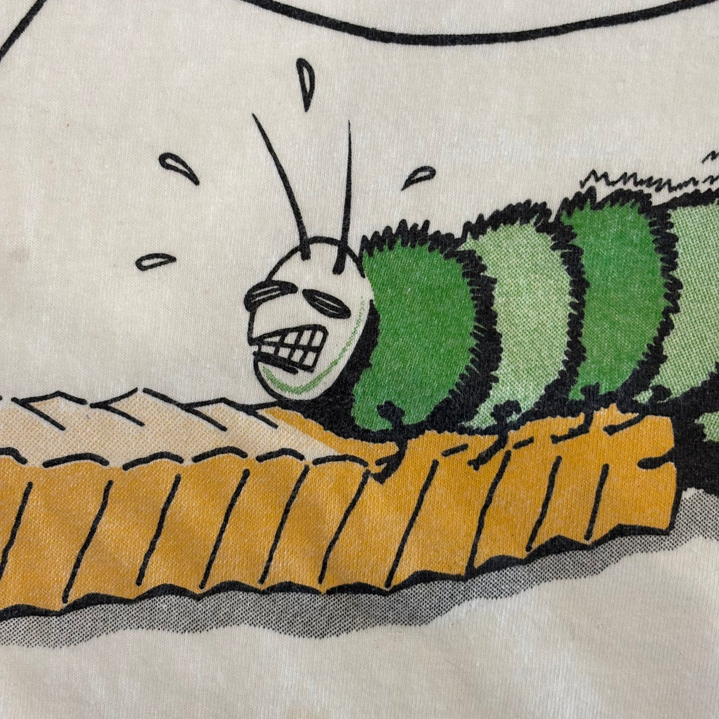 90's KNOCK IT OFF I'M A FRENCH FRY!!! ポテト イモムシ Tシャツ 白 (サイズ不明)/B2750T-SO