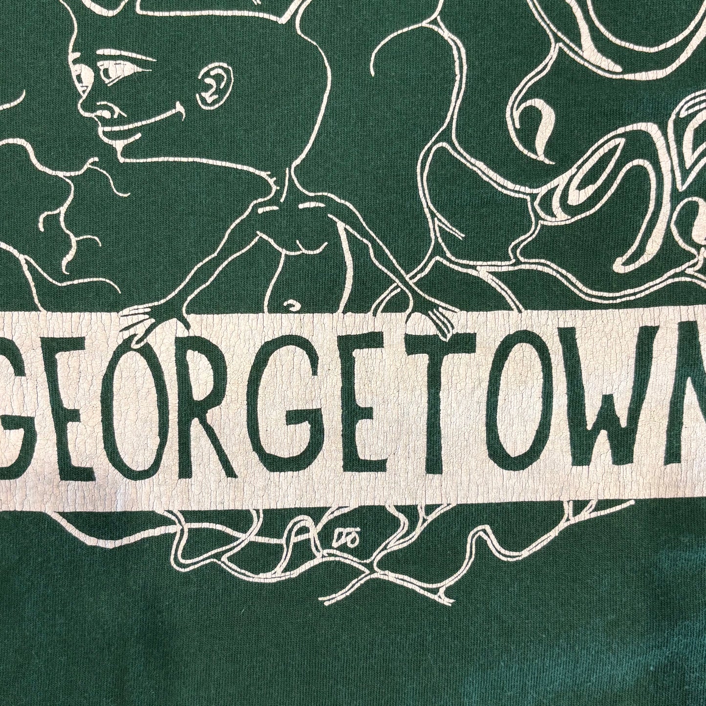 90's LEE Georgia Town ワシントンD.C. カレッジTシャツ 緑 (XL)/B2691T-SO