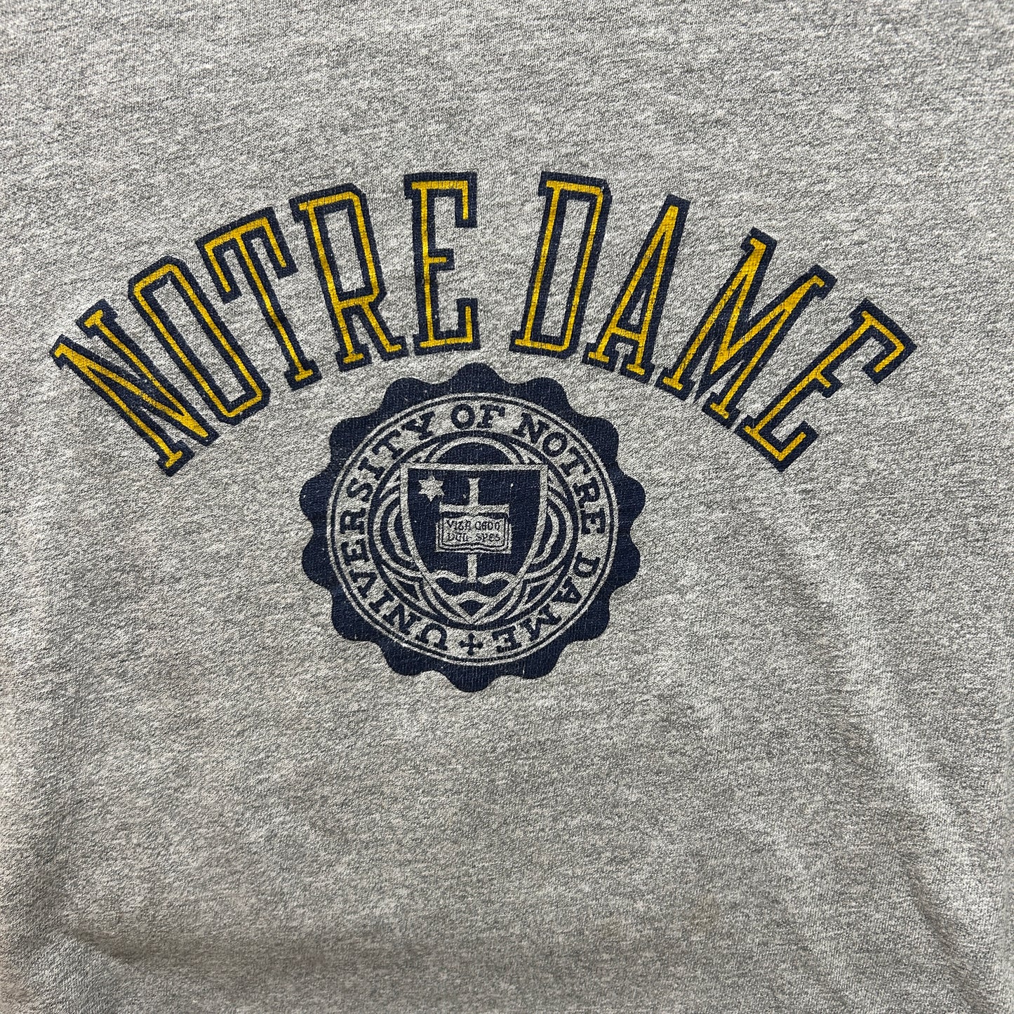 90's Champion NOTRE DAME カレッジTシャツ グレー(XL)/A7446T-SO