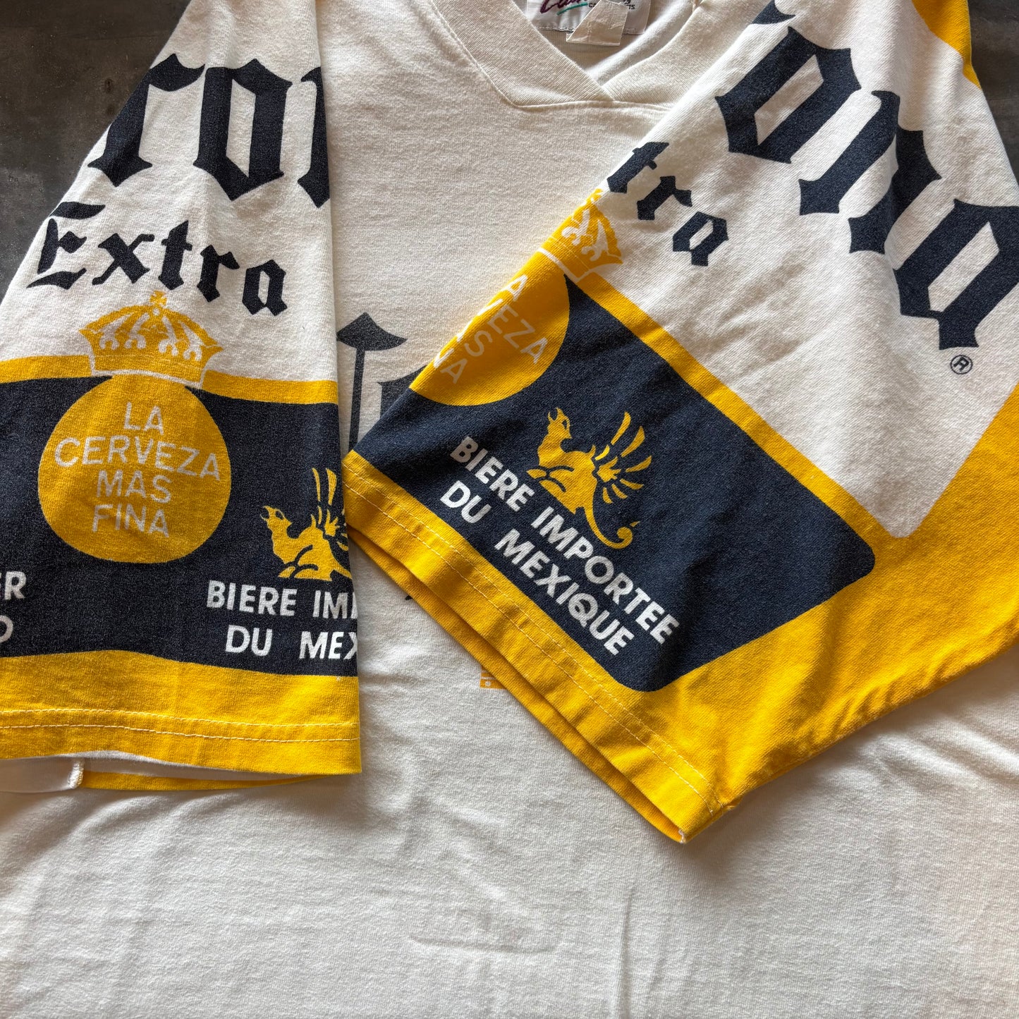 90's Calhain Corona ラグランTシャツ 白 XL/A7156T-SO