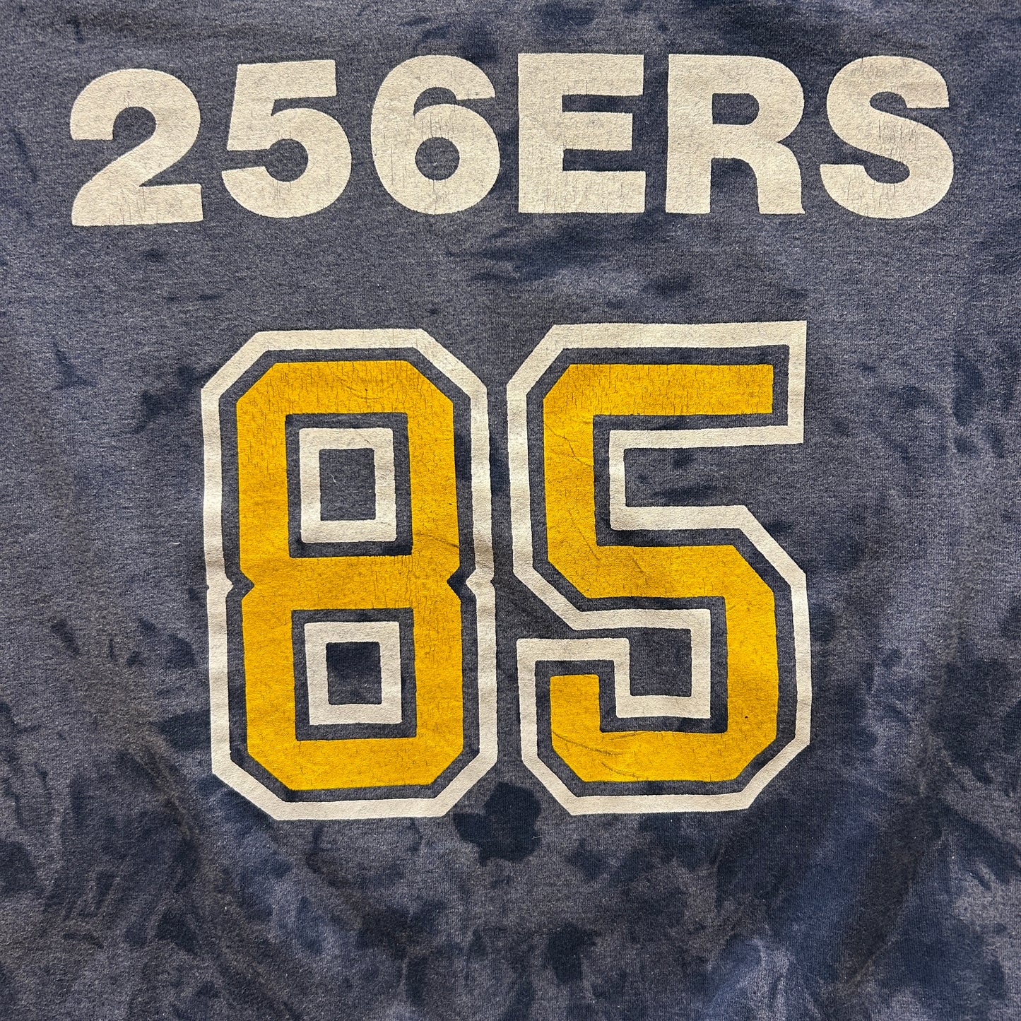 80's Logo7 256ERS フットボールTシャツ USA製 紺(L)/A7447T-SO