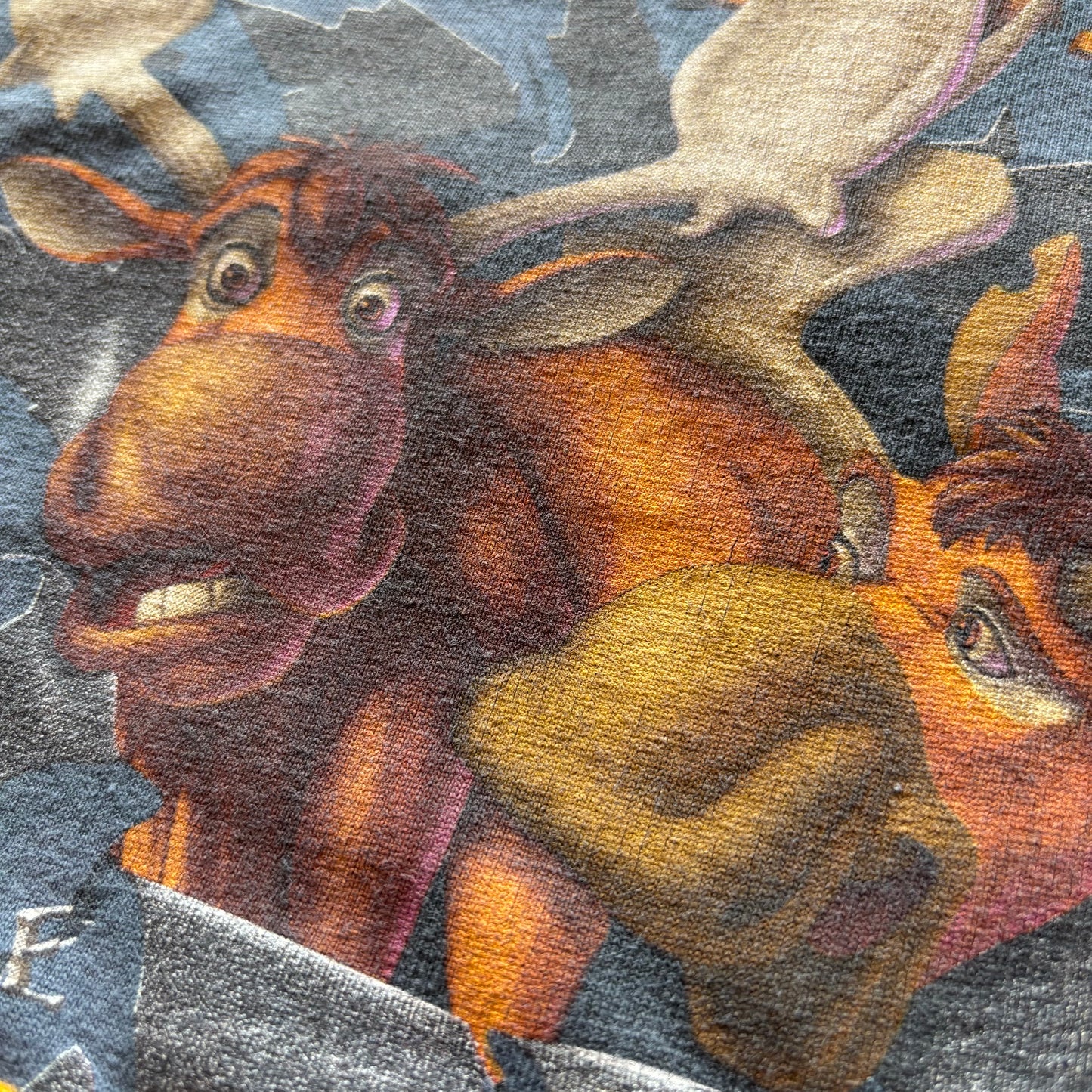 00's DISNEY Brother Bear THE MOOSE ARE LOOSE!プリントTシャツ ネイビー M/B2694T-SO