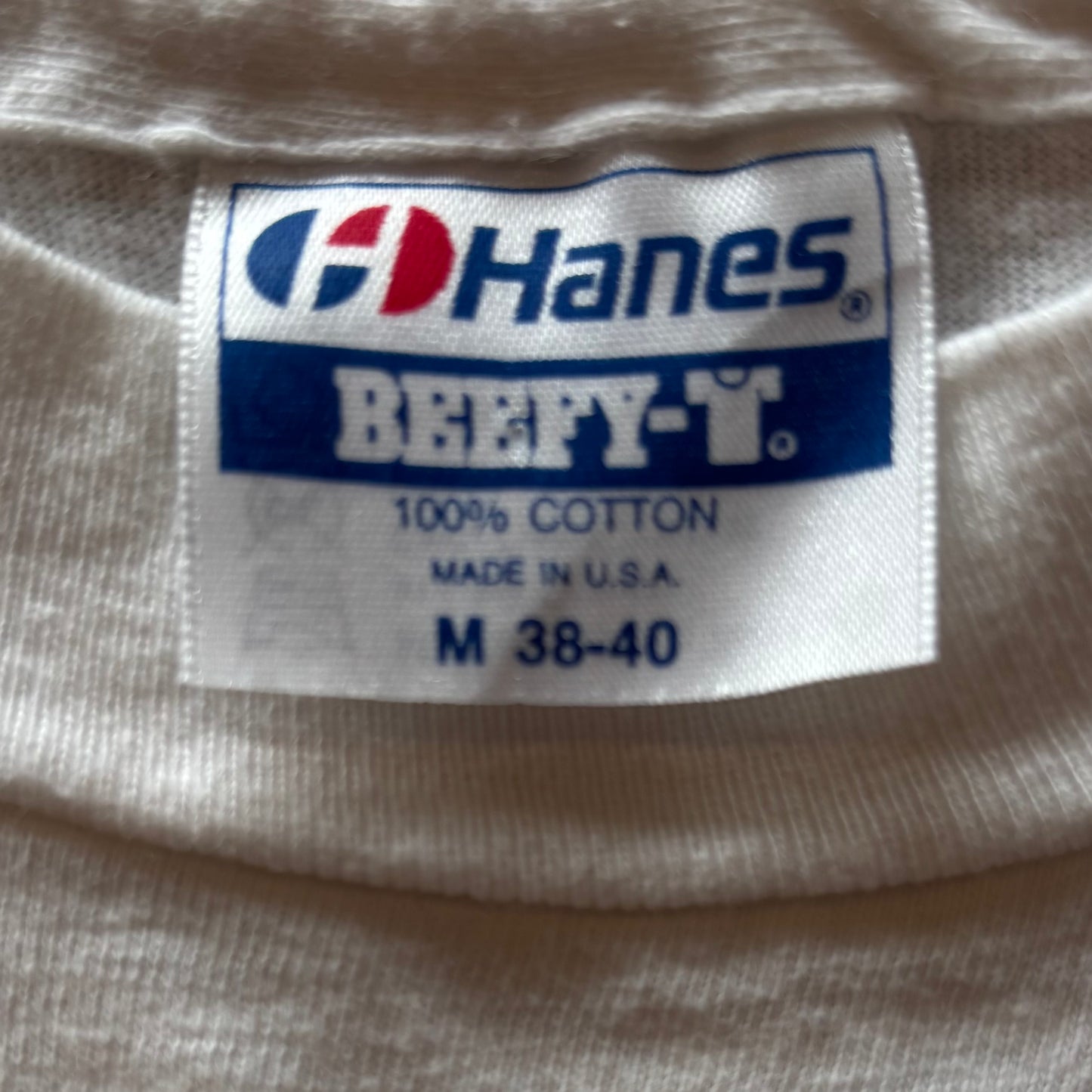 90's Hanes INDIANA JONES and the LAST CRUSADE インディ・ジョーンズ/最後の聖戦 ムービーTシャツ 白 M/A4065T-SO