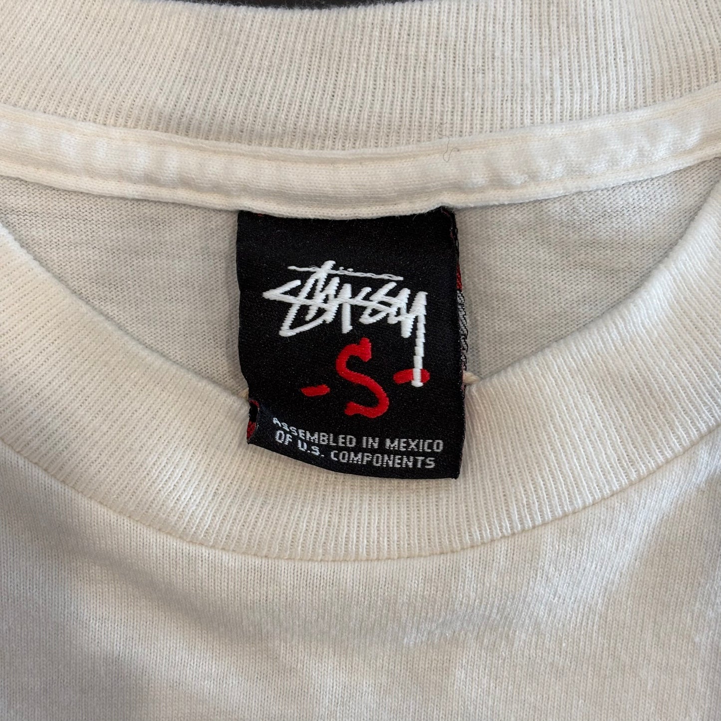 00's Stussy For Jah Irie Feeling "Okey Big Boy" アートTシャツ 白 (S)/B2502T-SO