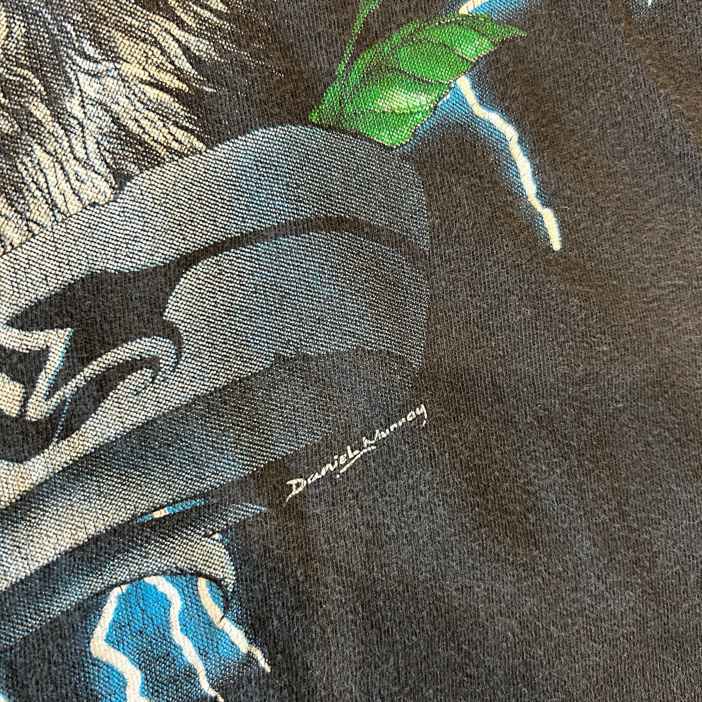 90's USA Thunder アメリカンサンダー アニマルプリントTシャツ 狼 (XL)/A7138T-SO