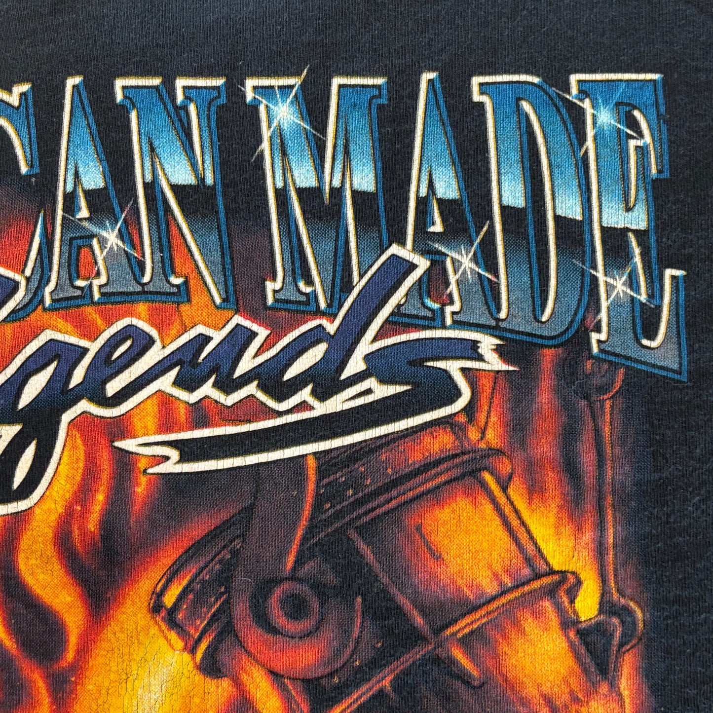 90's FRUIT OF THE LOOM American Made Legends Genuine Chevrolet シボレー ボウタイロゴTシャツ 黒 (M)/B2779T-SO