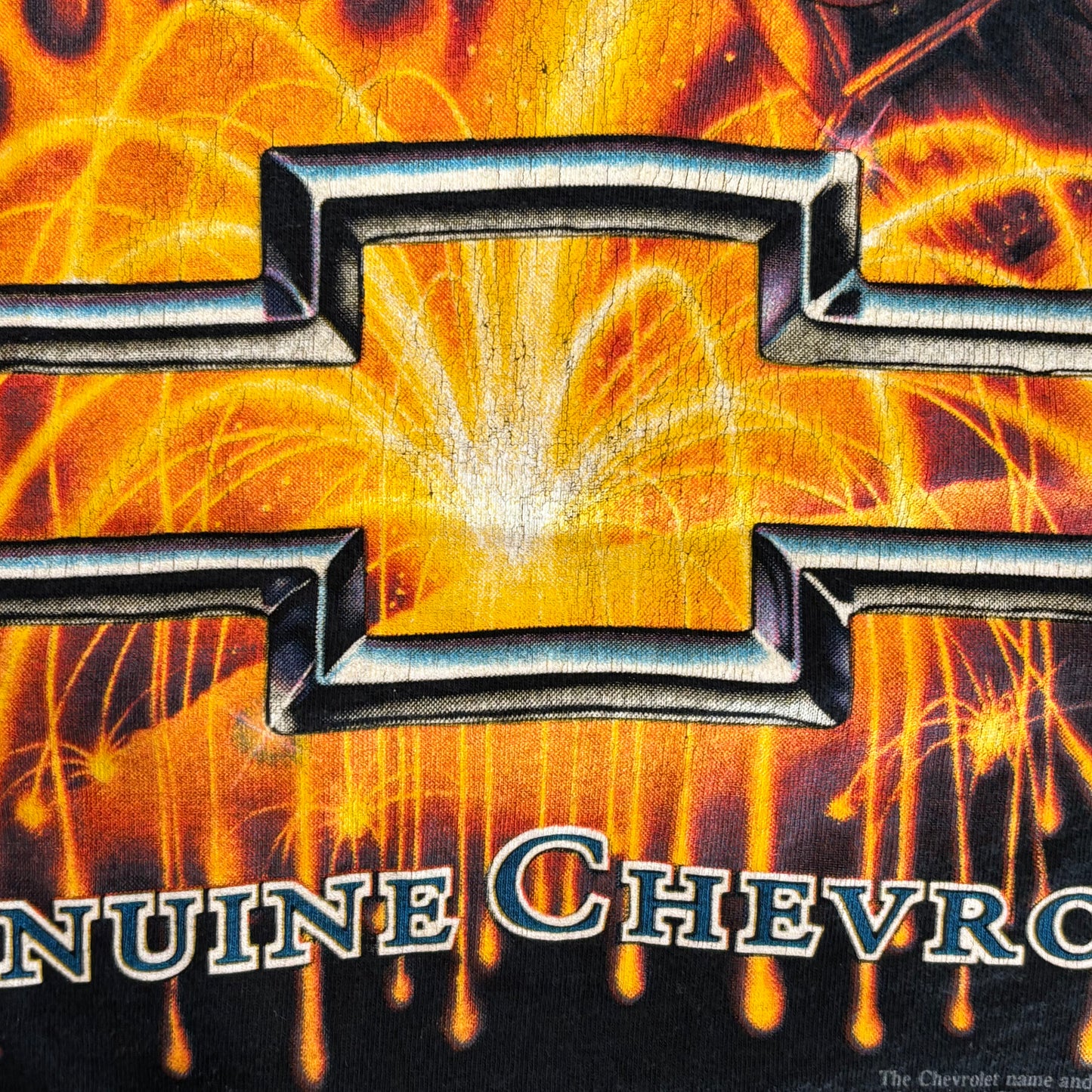 90's FRUIT OF THE LOOM American Made Legends Genuine Chevrolet シボレー ボウタイロゴTシャツ 黒 (M)/B2779T-SO