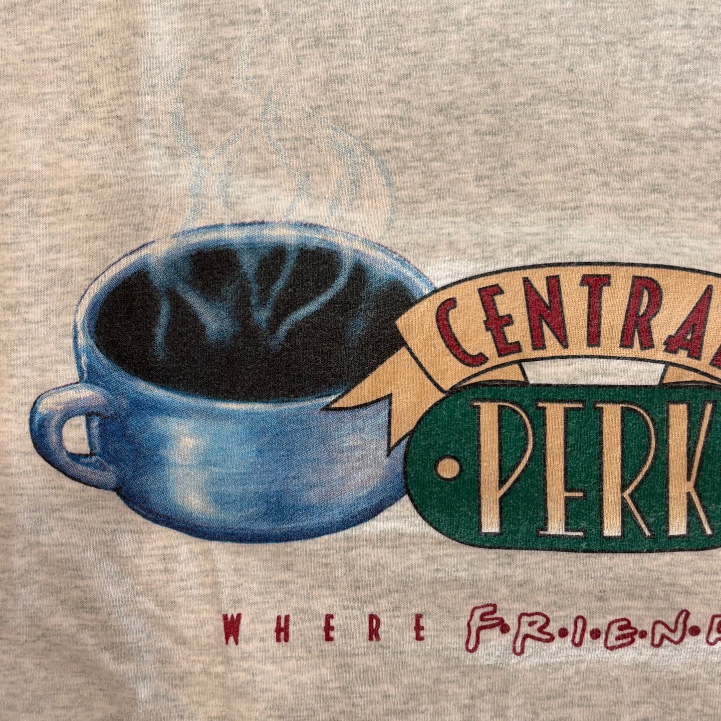 90's FRUIT OF THE LOOM "フレンズ" セントラルパーク コーヒーショップ Tシャツ 白 (XL)/B2780T-SO