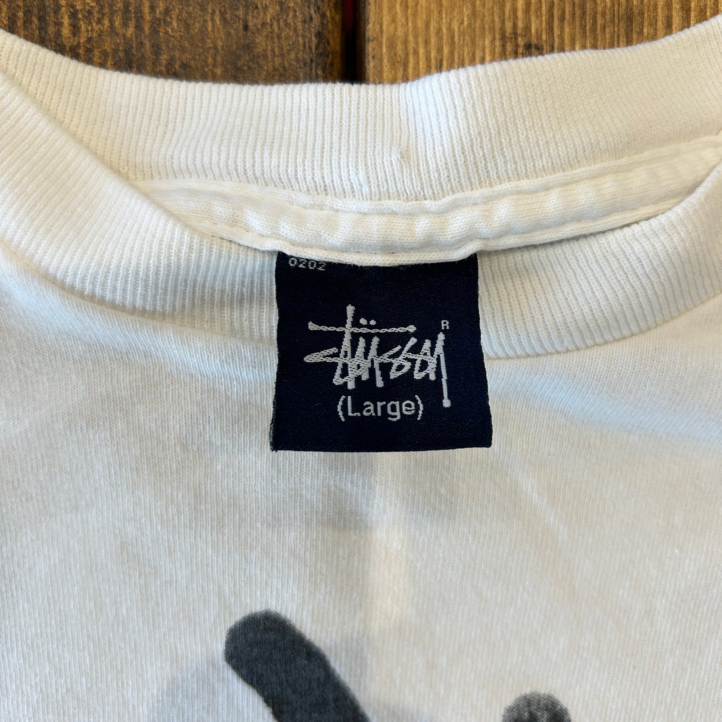 90's Stussy ステューシー グラフィックロゴTシャツ シングルステッチ 白(L)/B2524T-SO