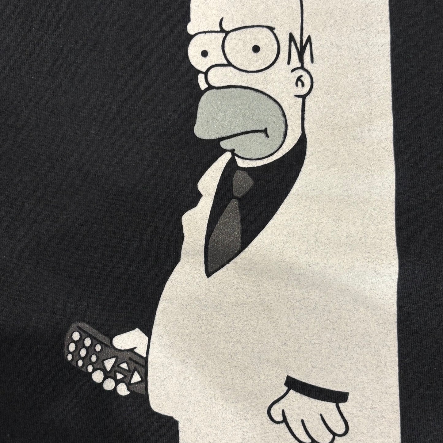 90's DELTA THE SIMPSON 映画”スカーフェイス”パロディー ホマー・シンプソン キャラクターTシャツ 黒 (XL)/B2727T-SO