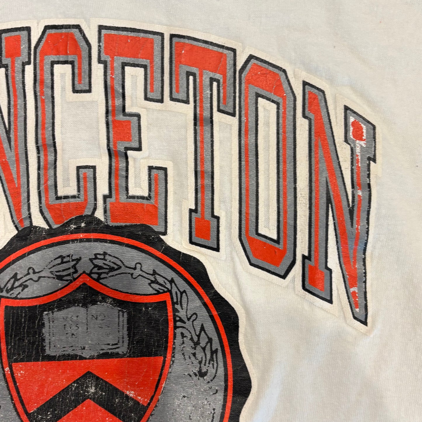80's champion PRINCETON プリンストン大学 カレッジTシャツ 白 (XL)/A3993T-SO