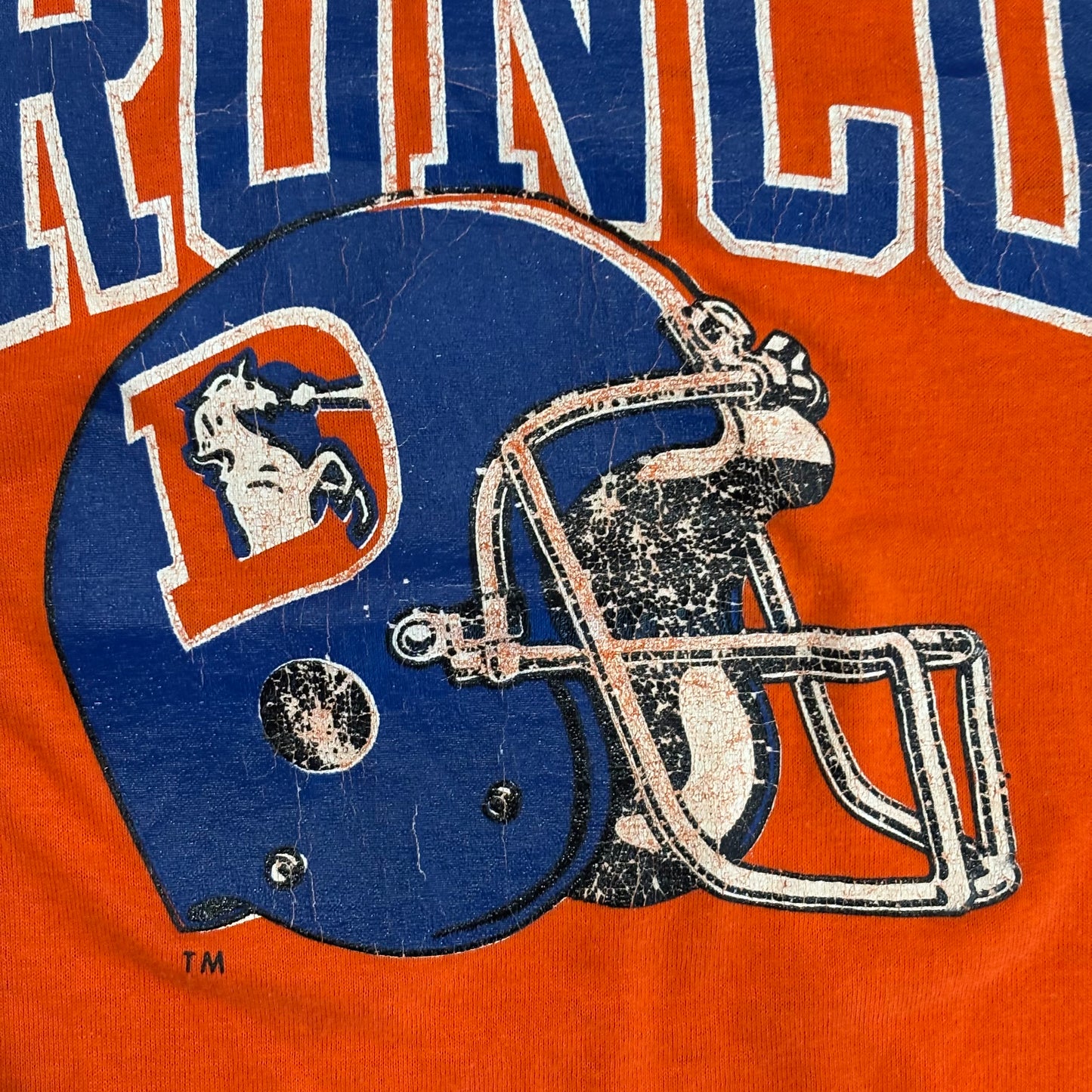 80's champion Denver Broncos Tシャツ オレンジ (L)/A6891T-SO
