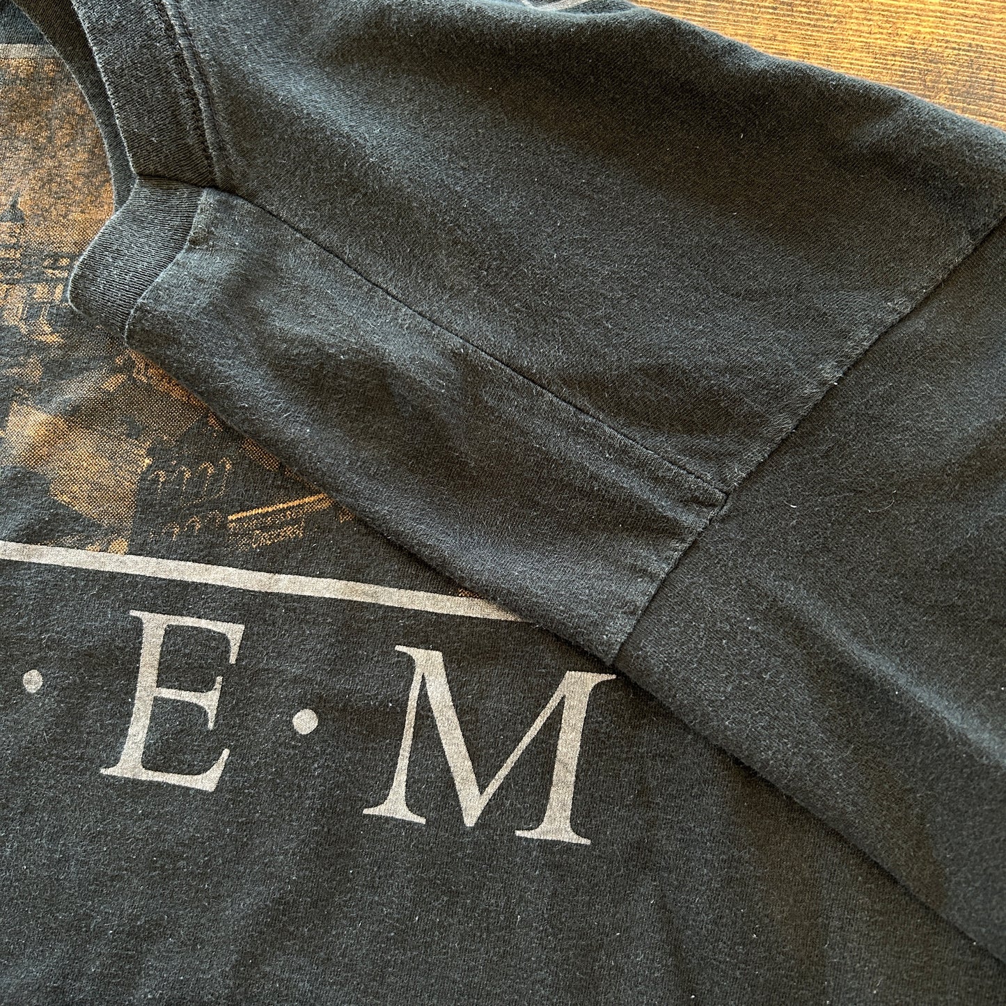 90's R.E.M ”Birds Eye View Of Business Section"バンドTシャツ 黒(XL)/A7507T-SO