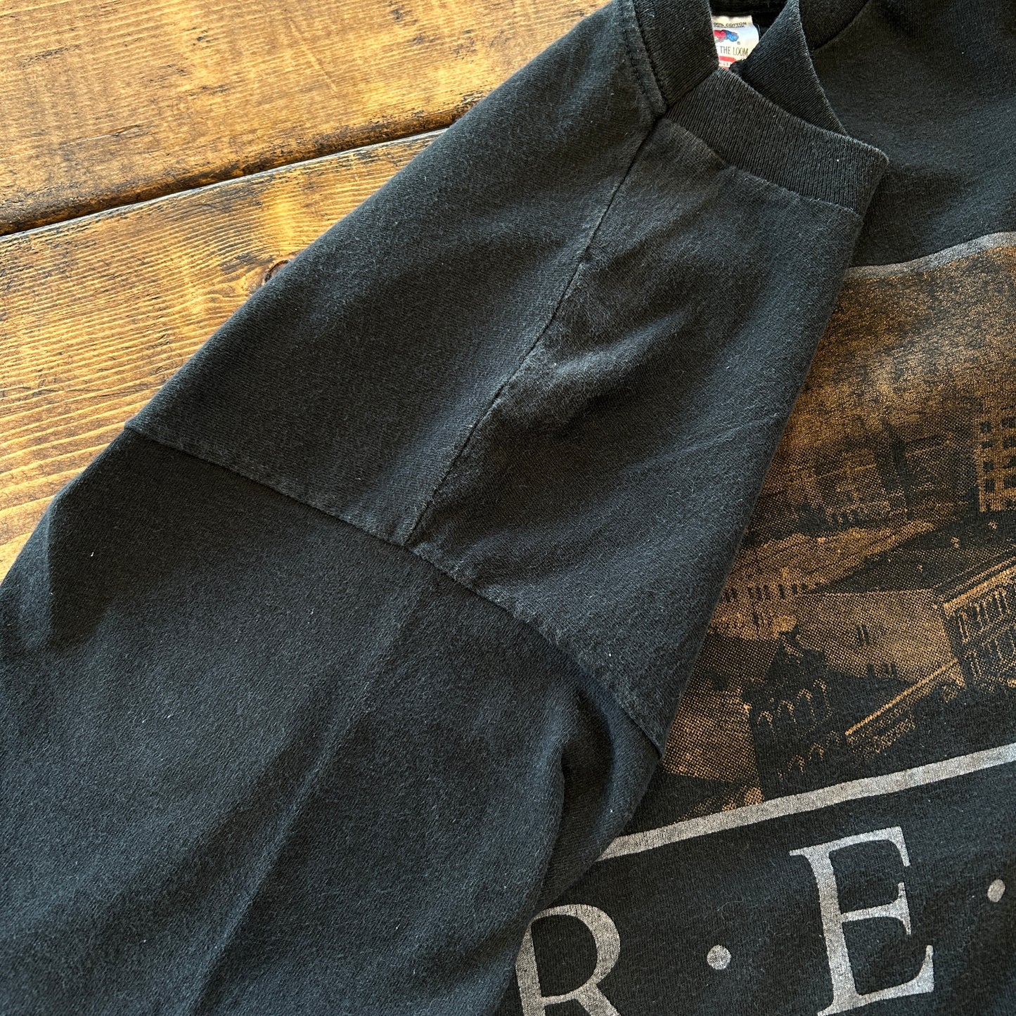 90's R.E.M ”Birds Eye View Of Business Section"バンドTシャツ 黒(XL)/A7507T-SO