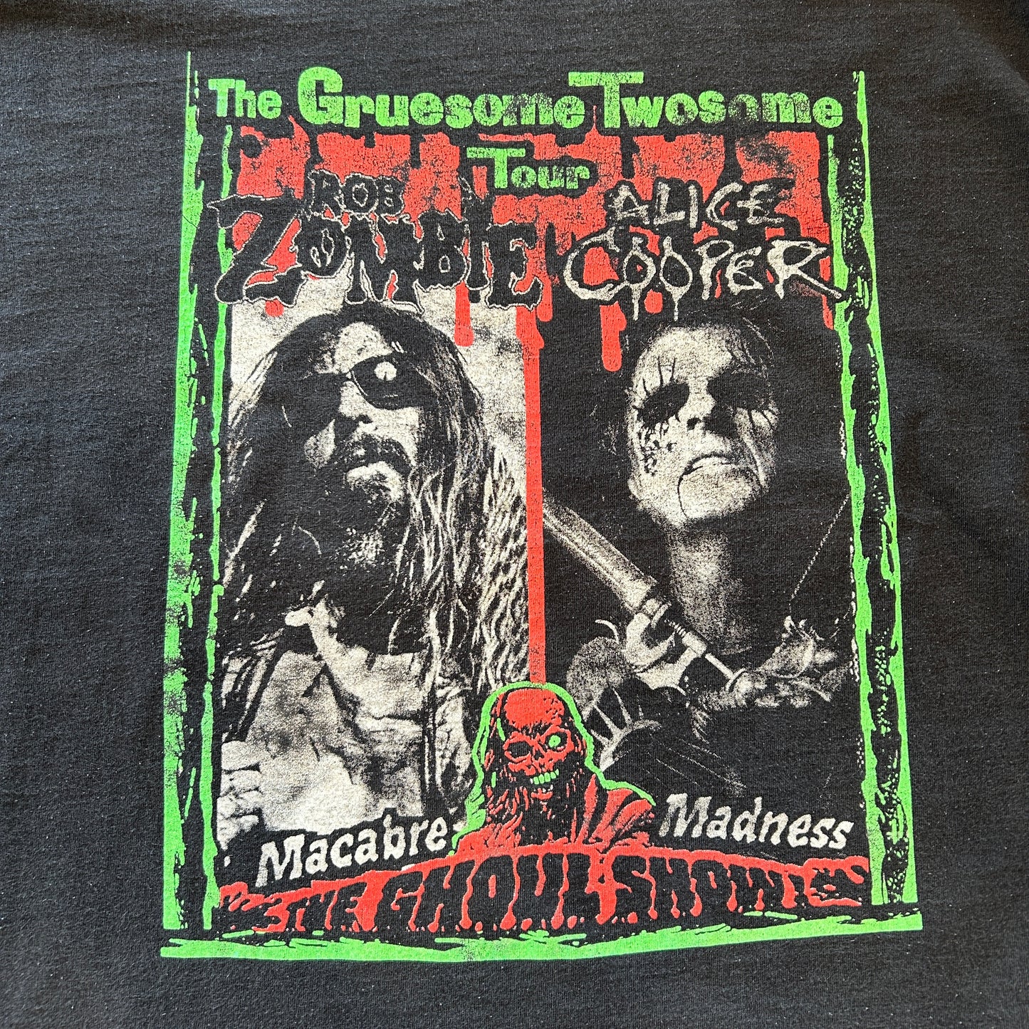 00's ROB ZONBIE&ALICE COOPER ツアーTシャツ バンドT 黒(XL)/A6461T-SO