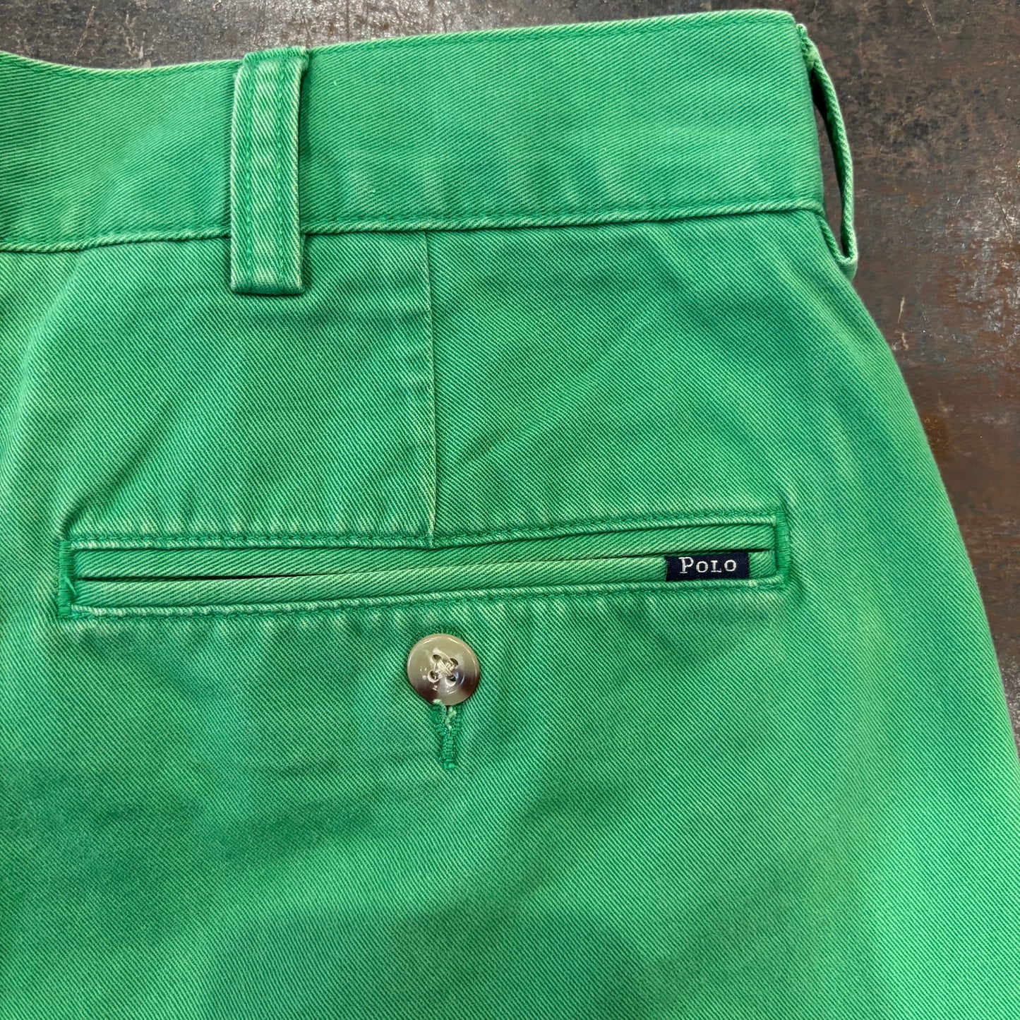 00's Polo Ralph Lauren ショーツ ハーフパンツ 緑 (34)/A3906P-SO