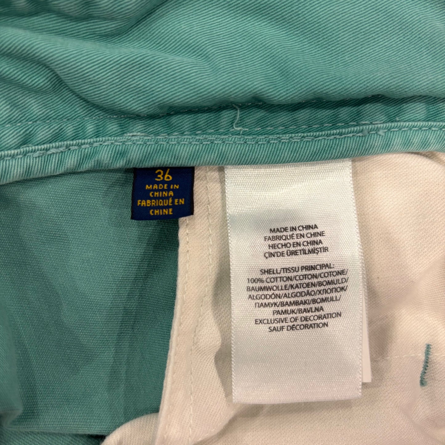 00's Polo Ralph Lauren ショーツ ハーフパンツ エメラルドグリーン 36/A4438P-SO