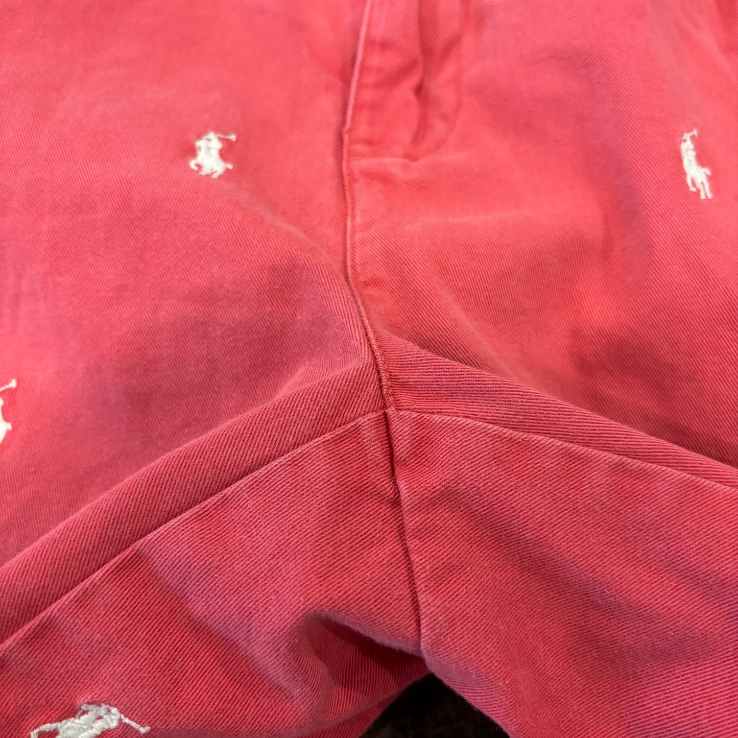 00's Polo Ralph Lauren ポニーロゴ柄 ショーツ ハーフパンツ 赤 38/A7316P-SO