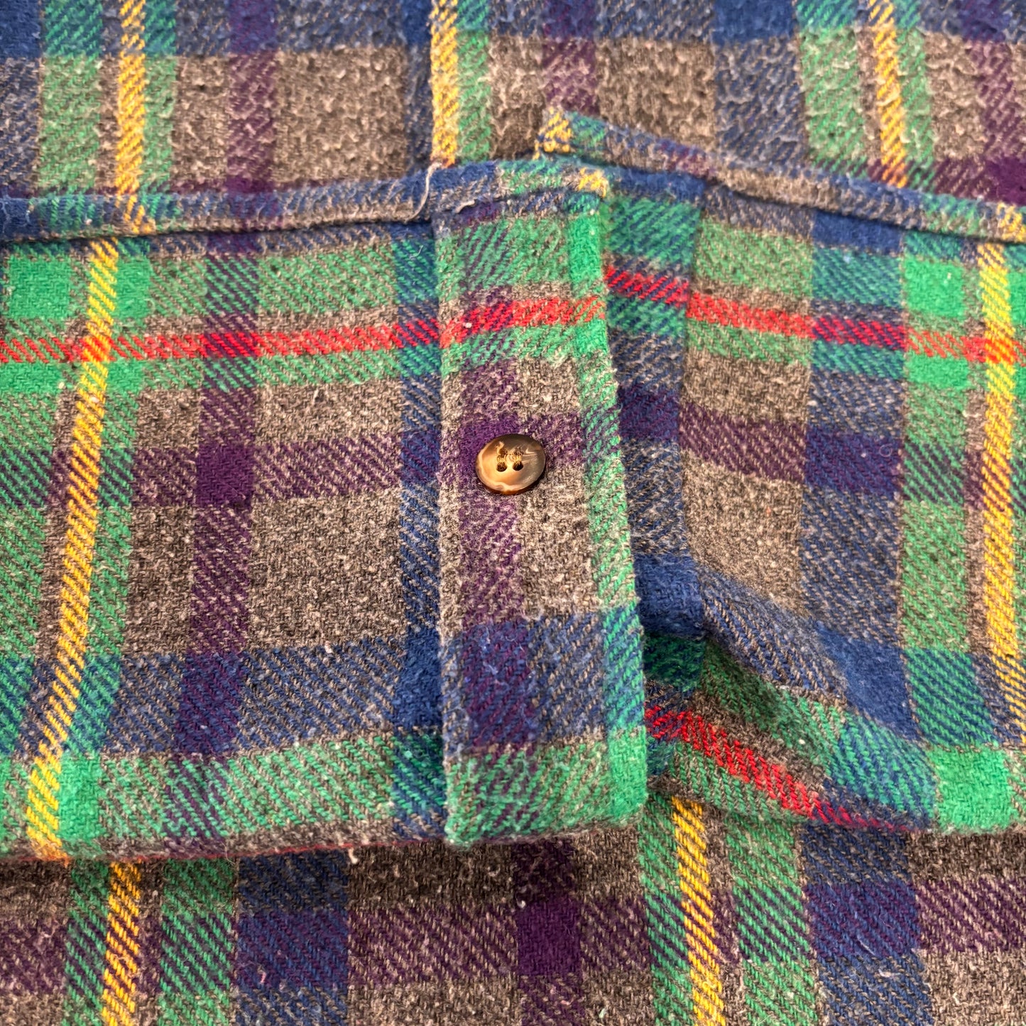 GAP ギャップ タータンチェック ネルシャツ 緑青グレー (推定M) /A8818SH-SO