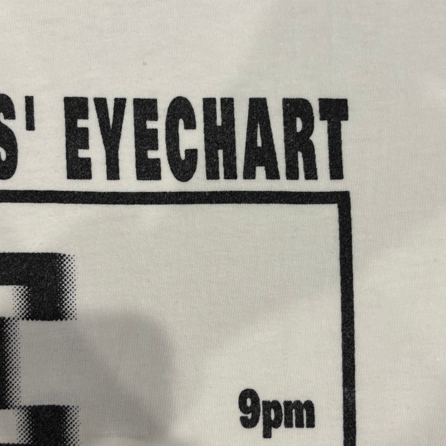 90's Hanes BEER DRINKERS' EYECHART 視力検査表 アルコールTシャツ 白 (XL)/B2733T-SO
